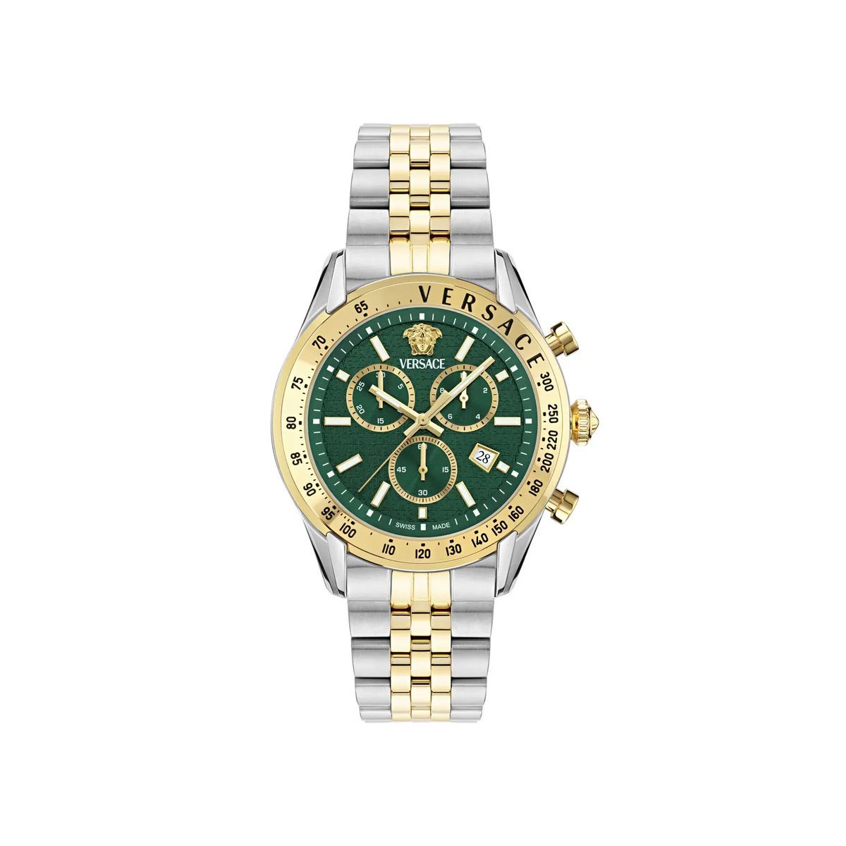 Versace Chrono Master Uhr mit grünem Zifferblatt