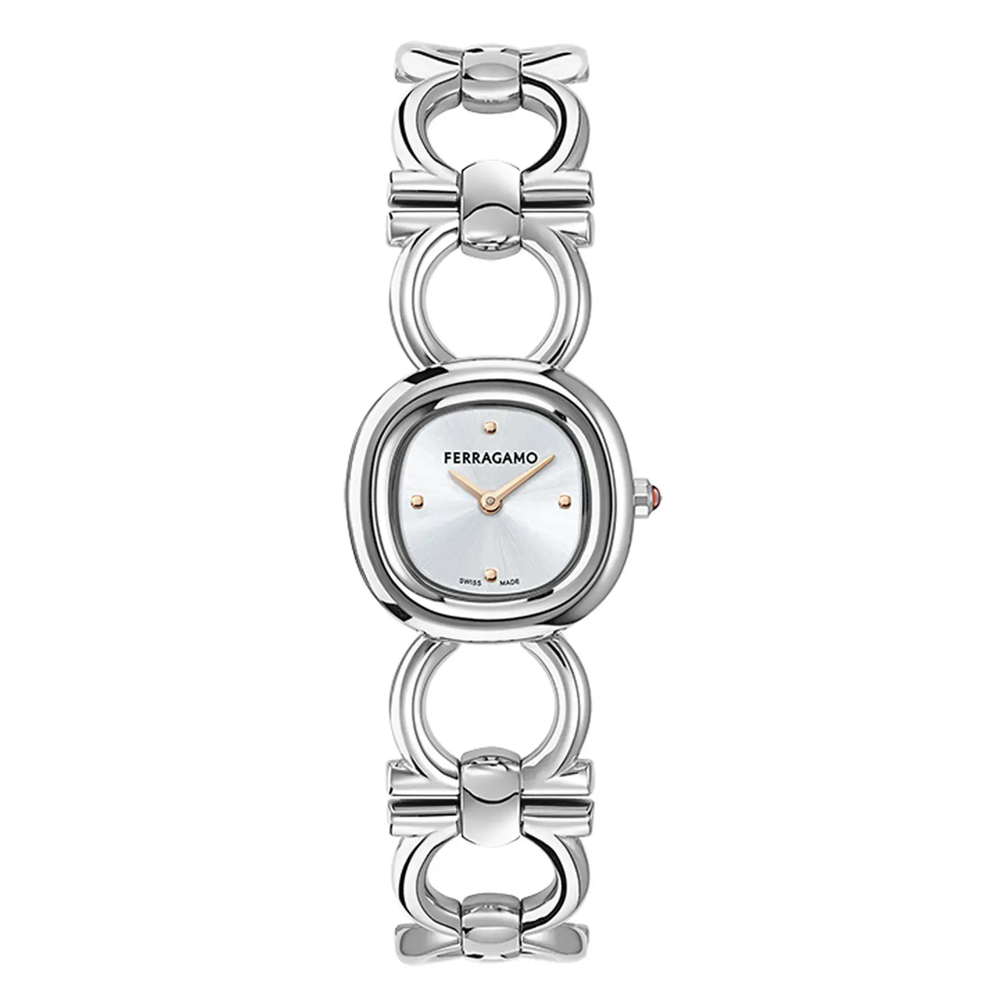 Elegante silberfarbene Damenuhr