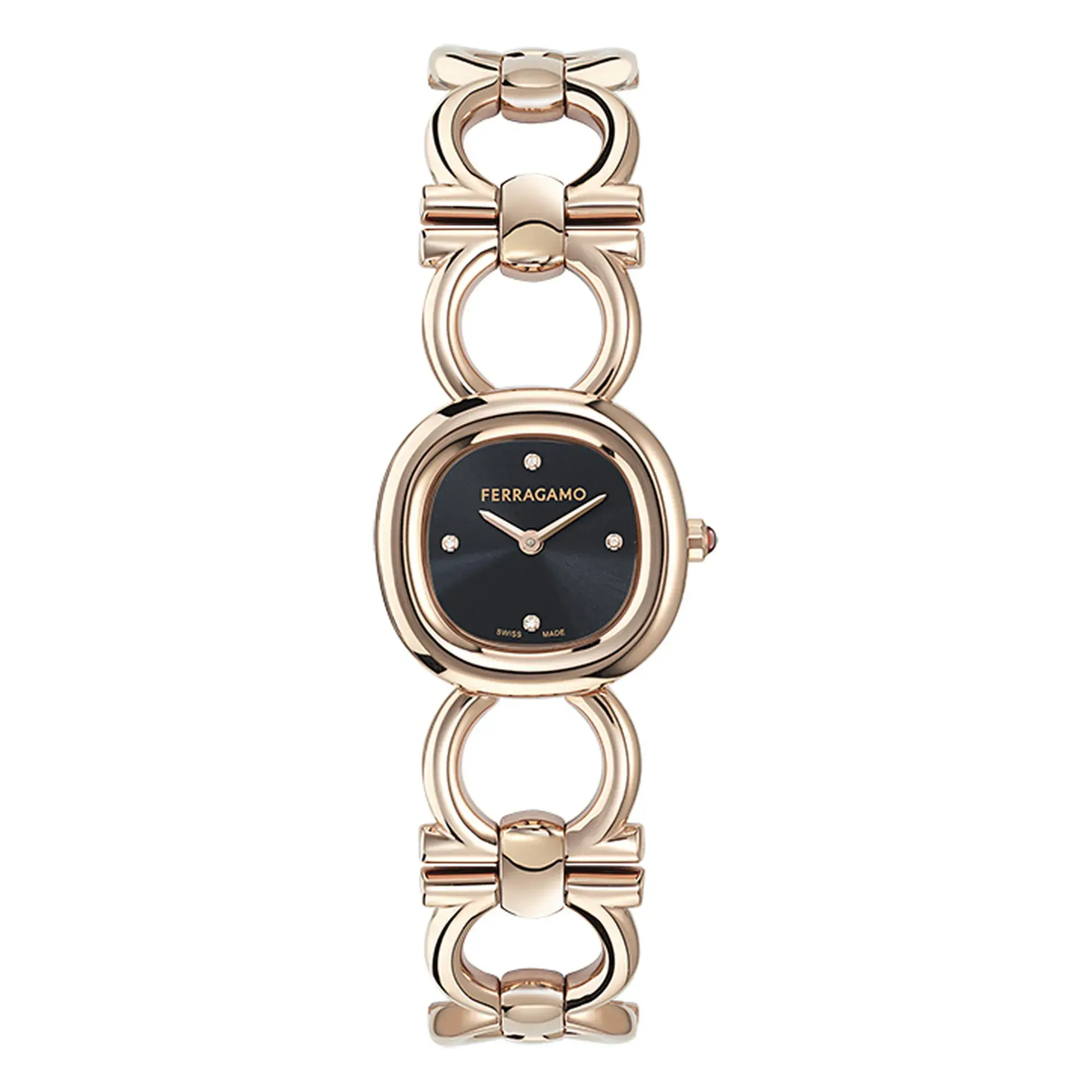 Elegante roségoldene ovale Uhr