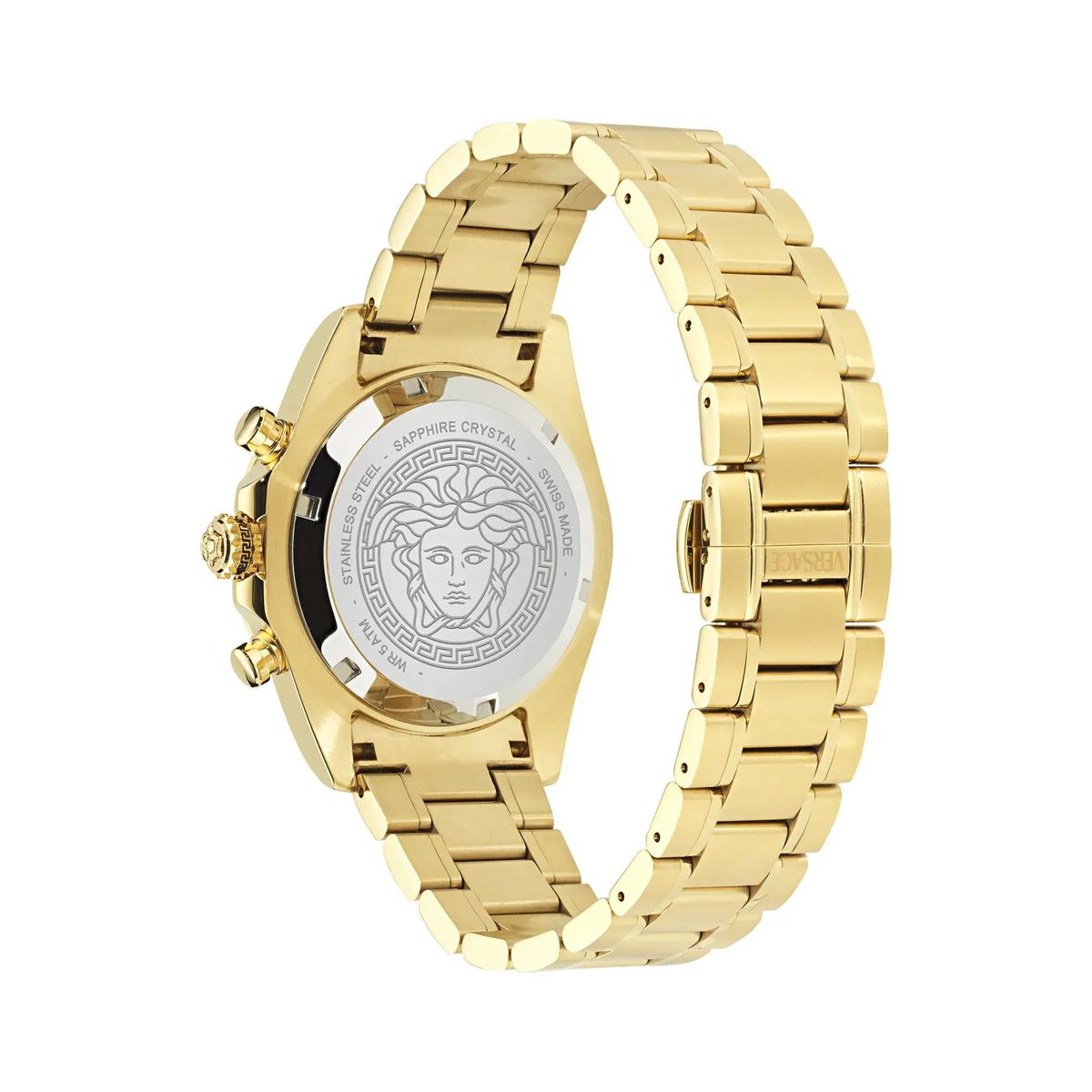 Unisex Goldfarbene Chronograph Uhr