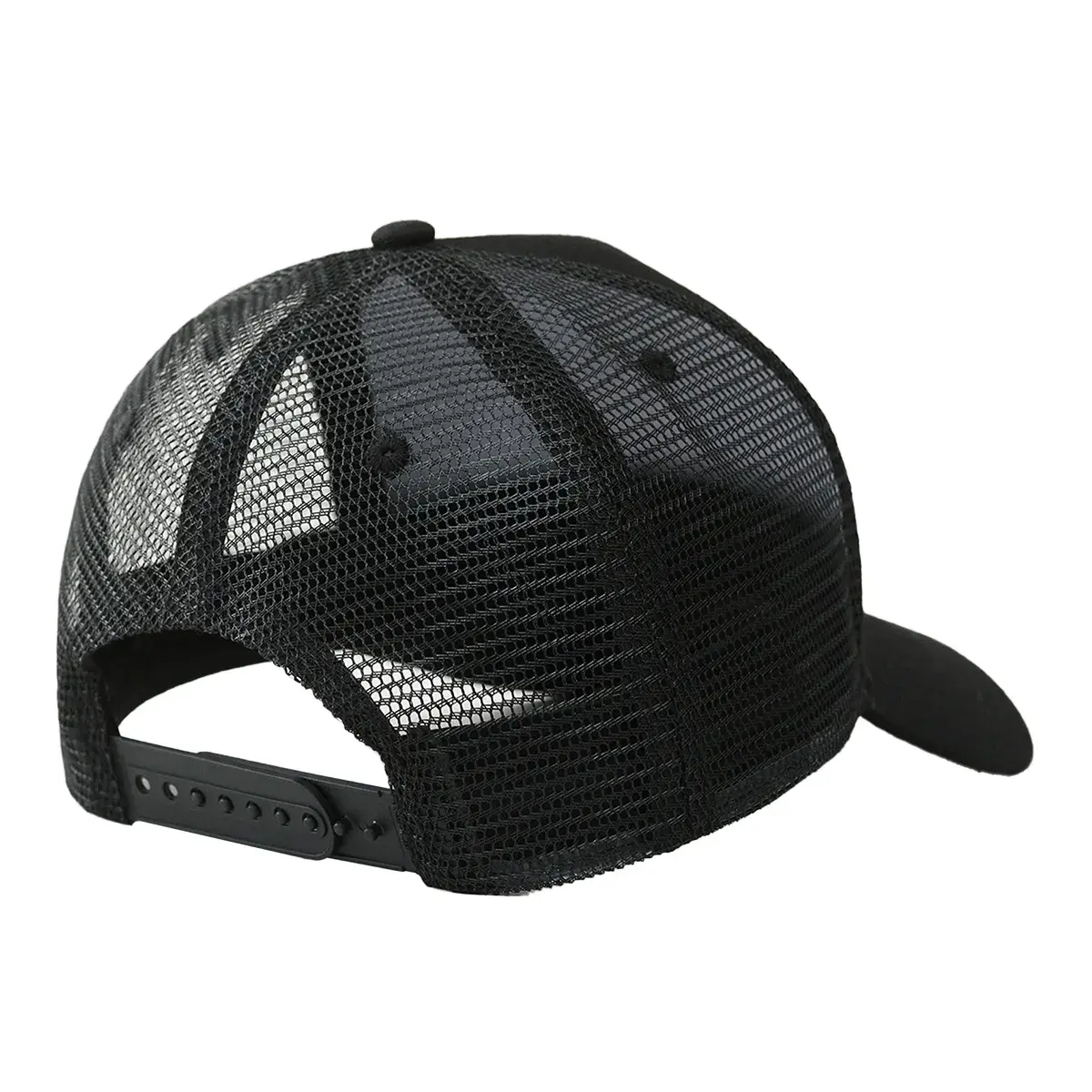 Schwarze Trucker Cap mit Kristall-Hufeisen