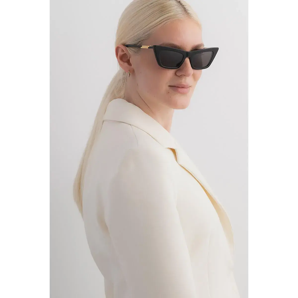 Cat-Eye Sonnenbrille mit goldenem Detail