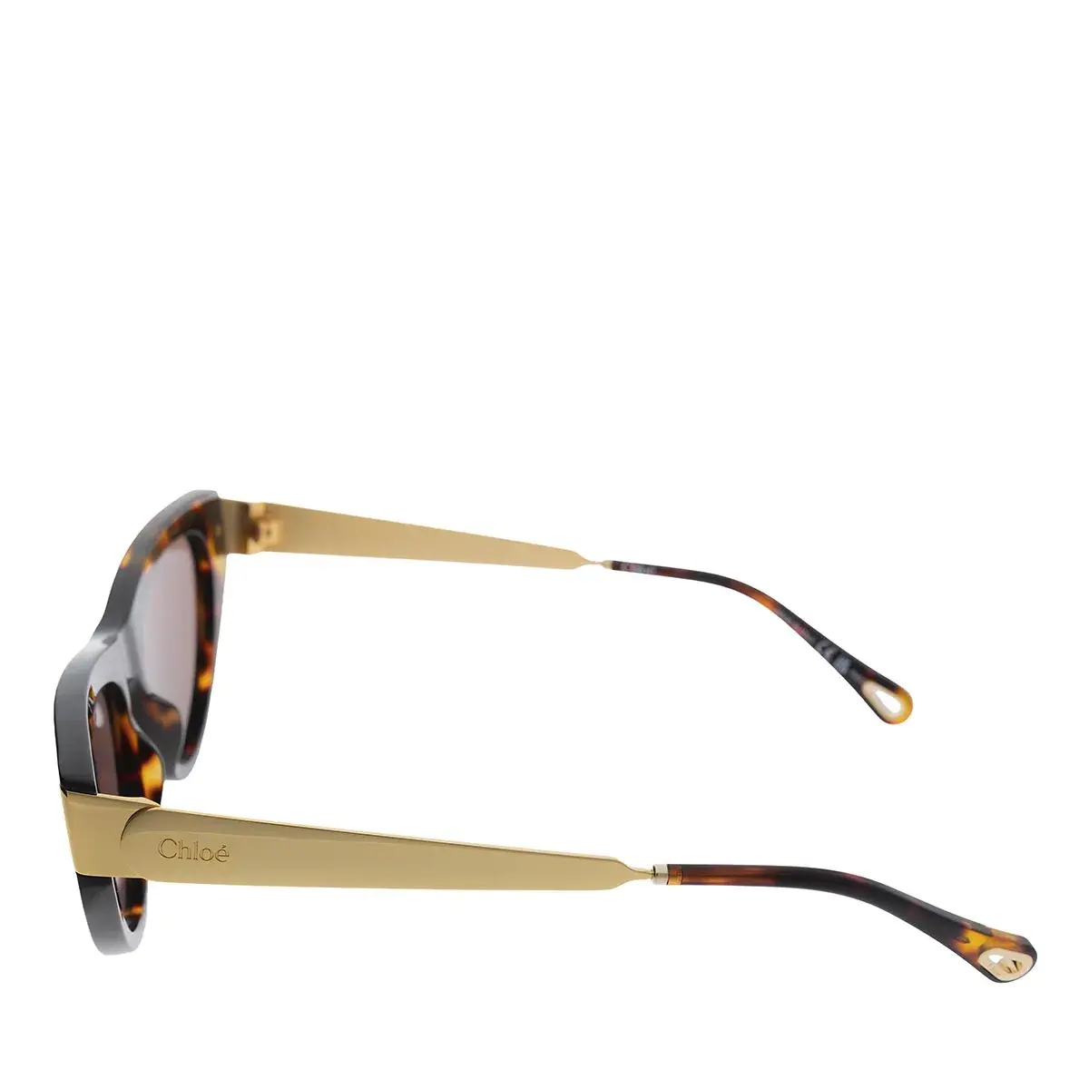 Cat-Eye-Sonnenbrille mit goldenen Akzenten