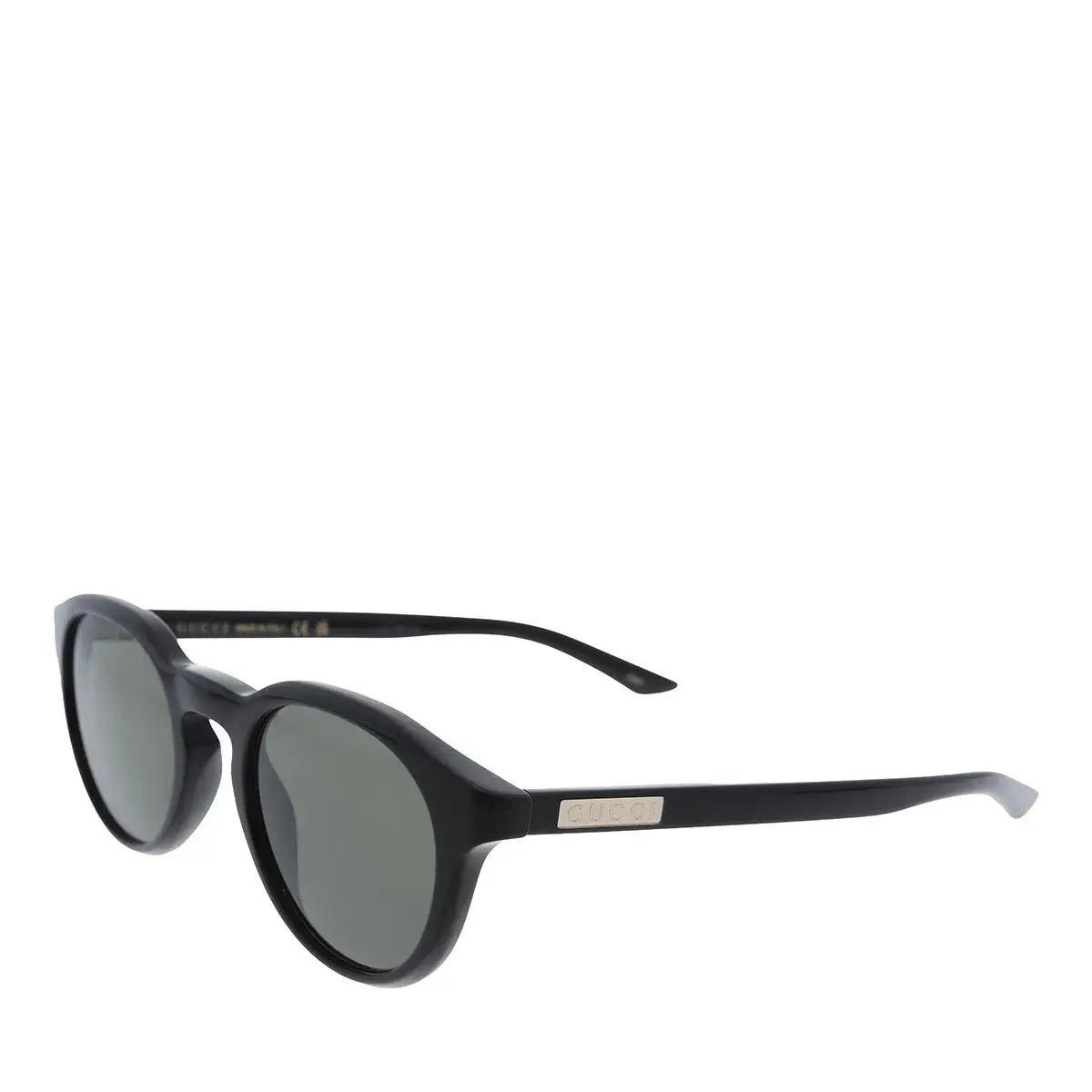 Klassische schwarze Sonnenbrille mit runden Gläsern