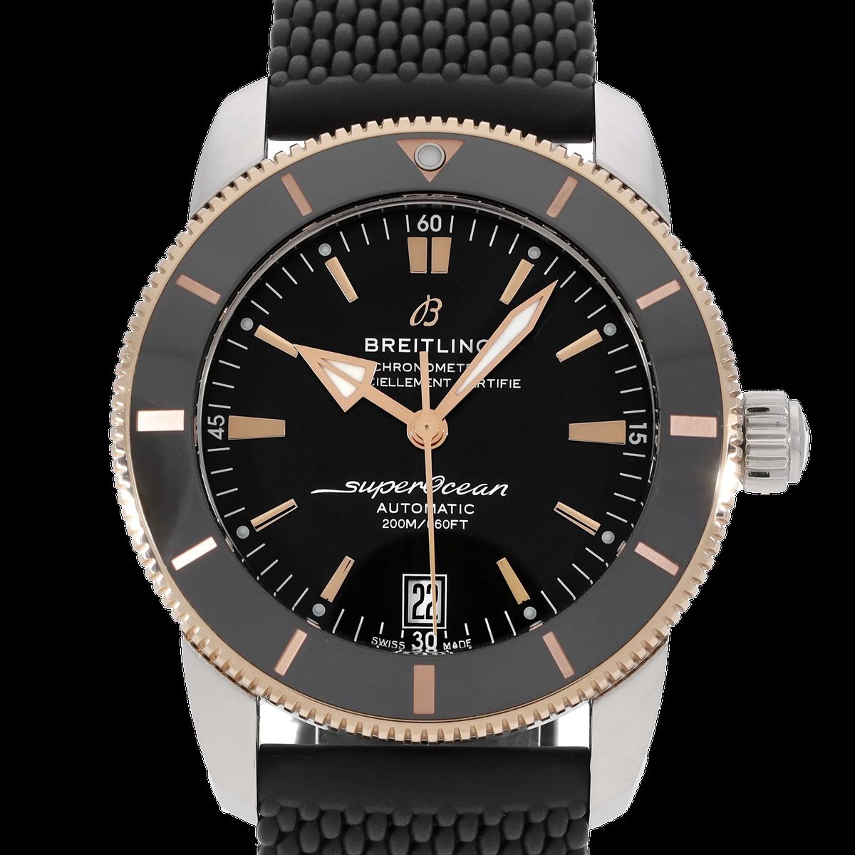 Schwarze Superocean Heritage Automatikuhr