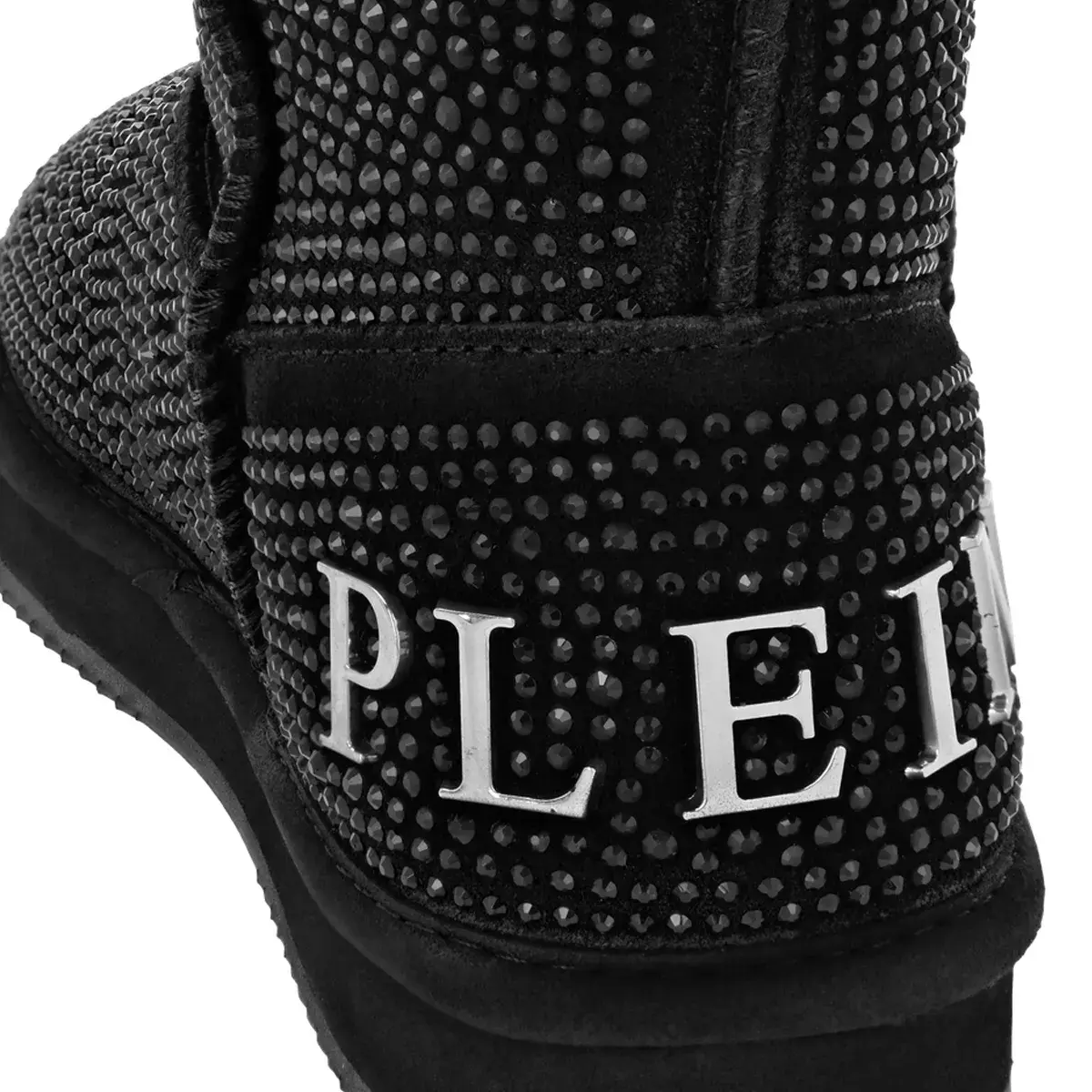 Flache Stiefeletten mit Strass