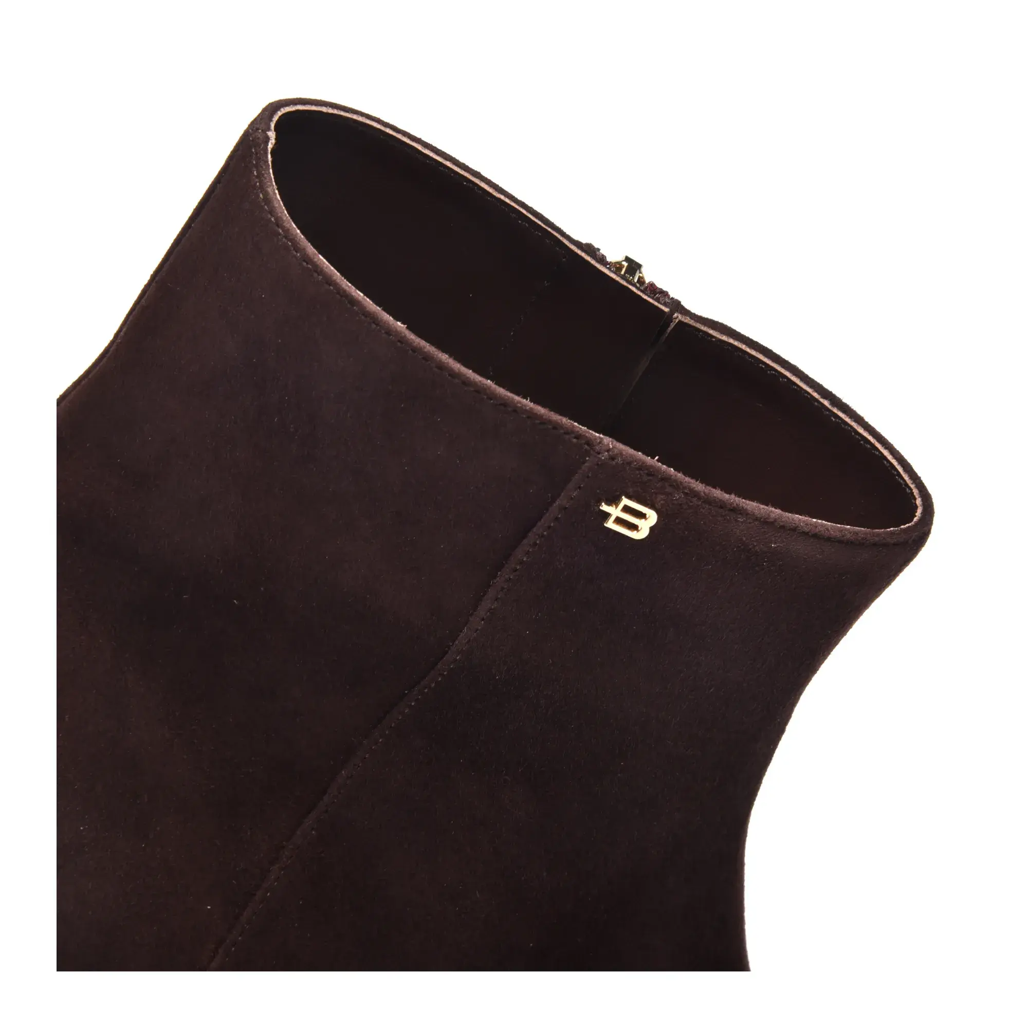 Stiefeletten aus Wildleder mit Blockabsatz