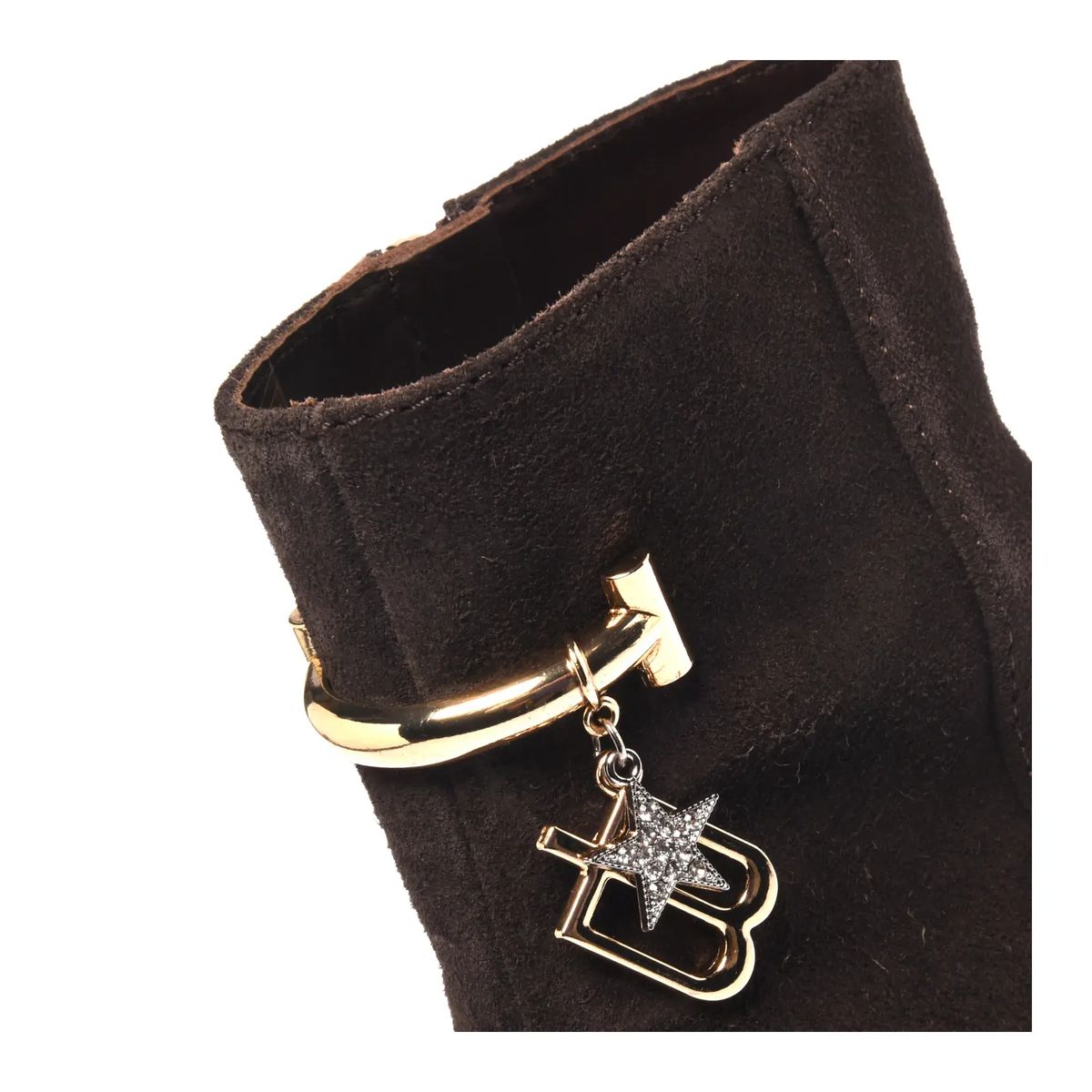 Stiefelette aus Wildleder mit Charm-Detail