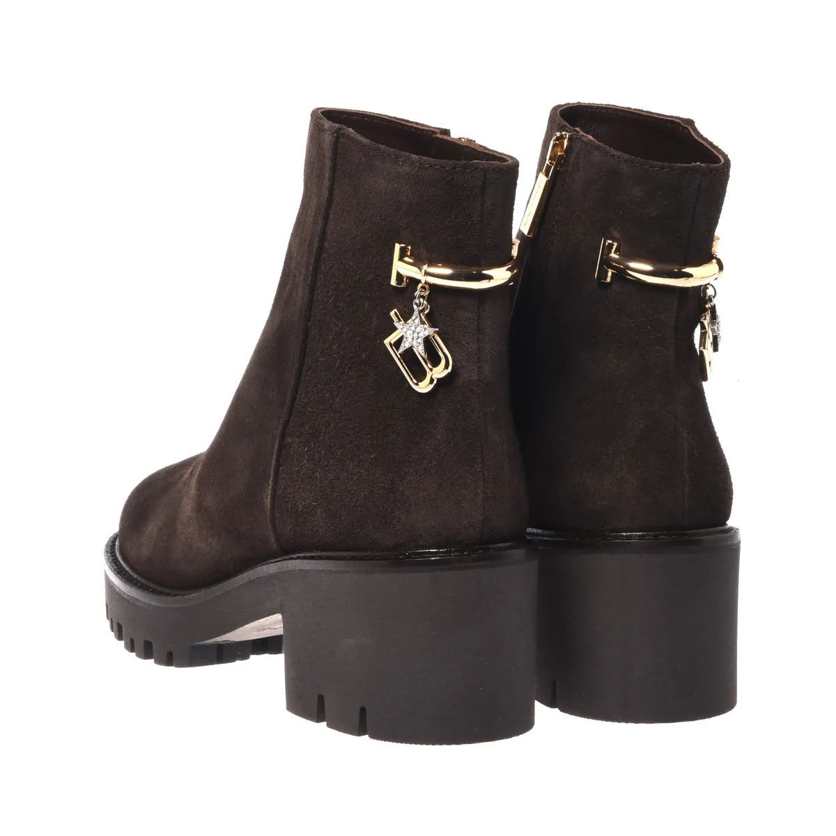 Stiefelette aus Wildleder mit Charm-Detail