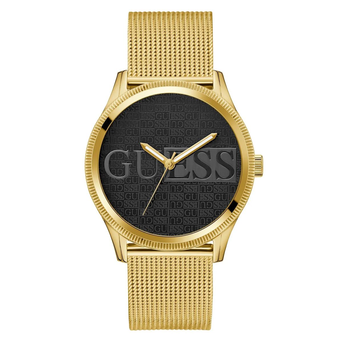 Goldfarbene Mesh Strap Unisex Uhr
