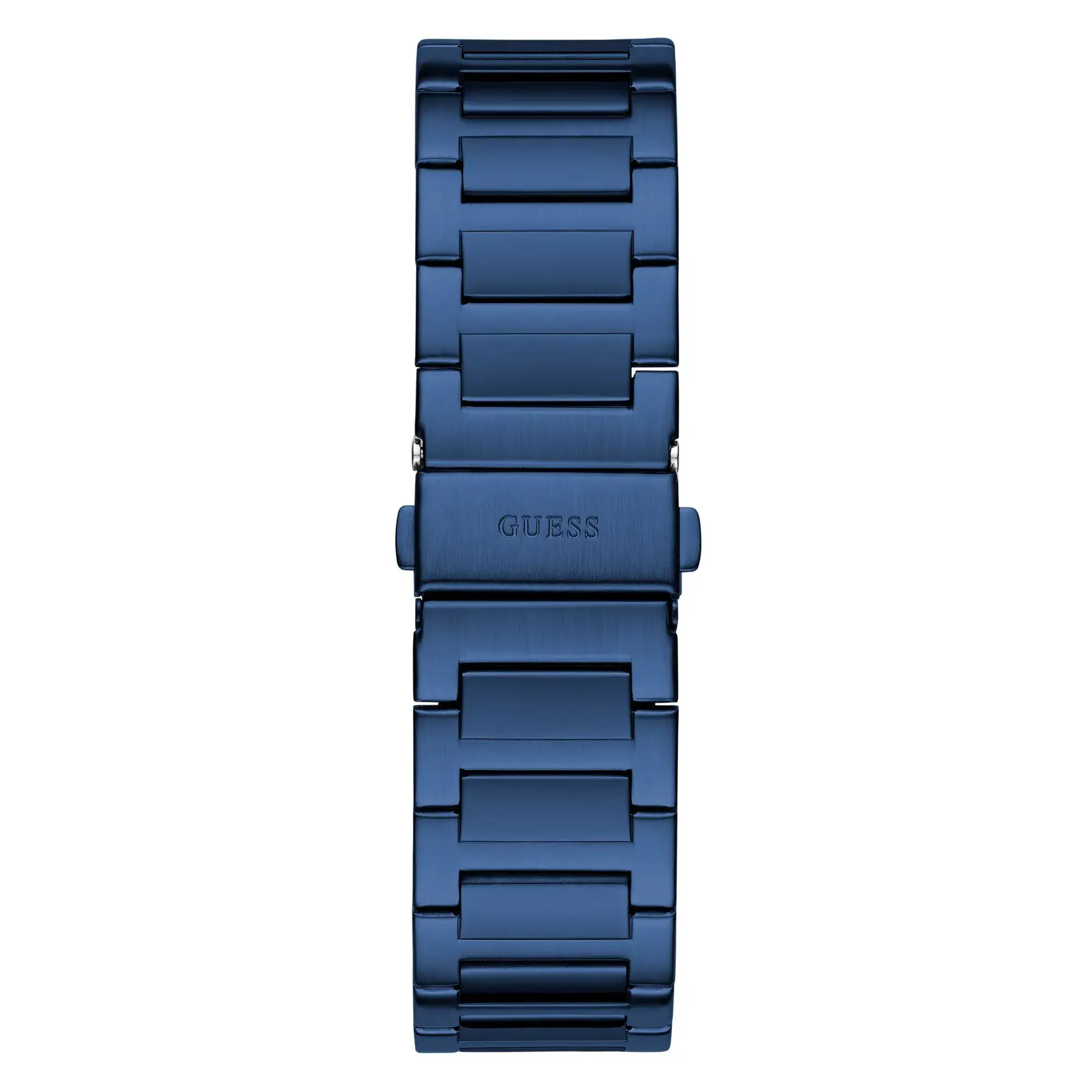 Minimalistische blaue Edelstahluhr