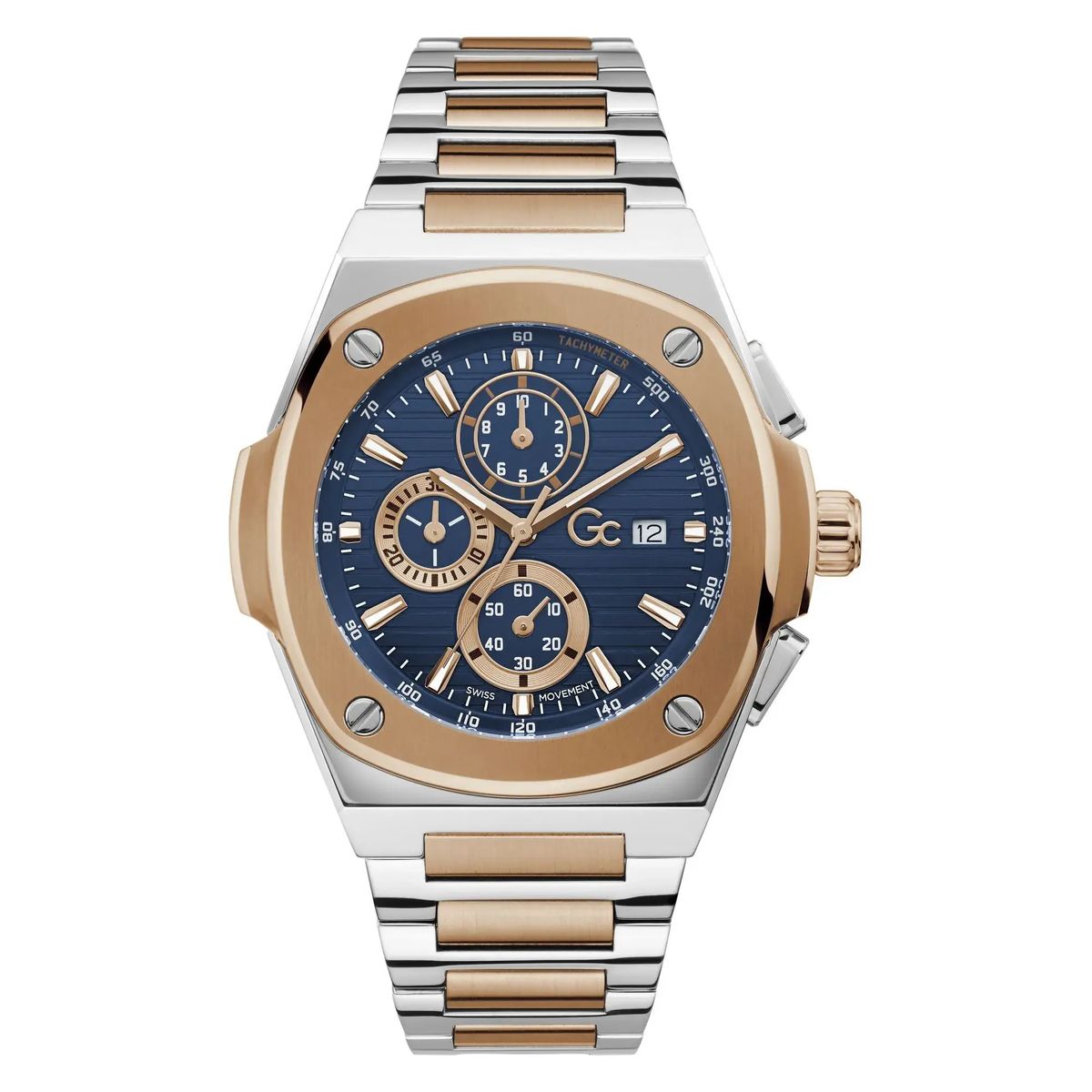 Gc Coussin Shape Zweifarbiger Chronograph