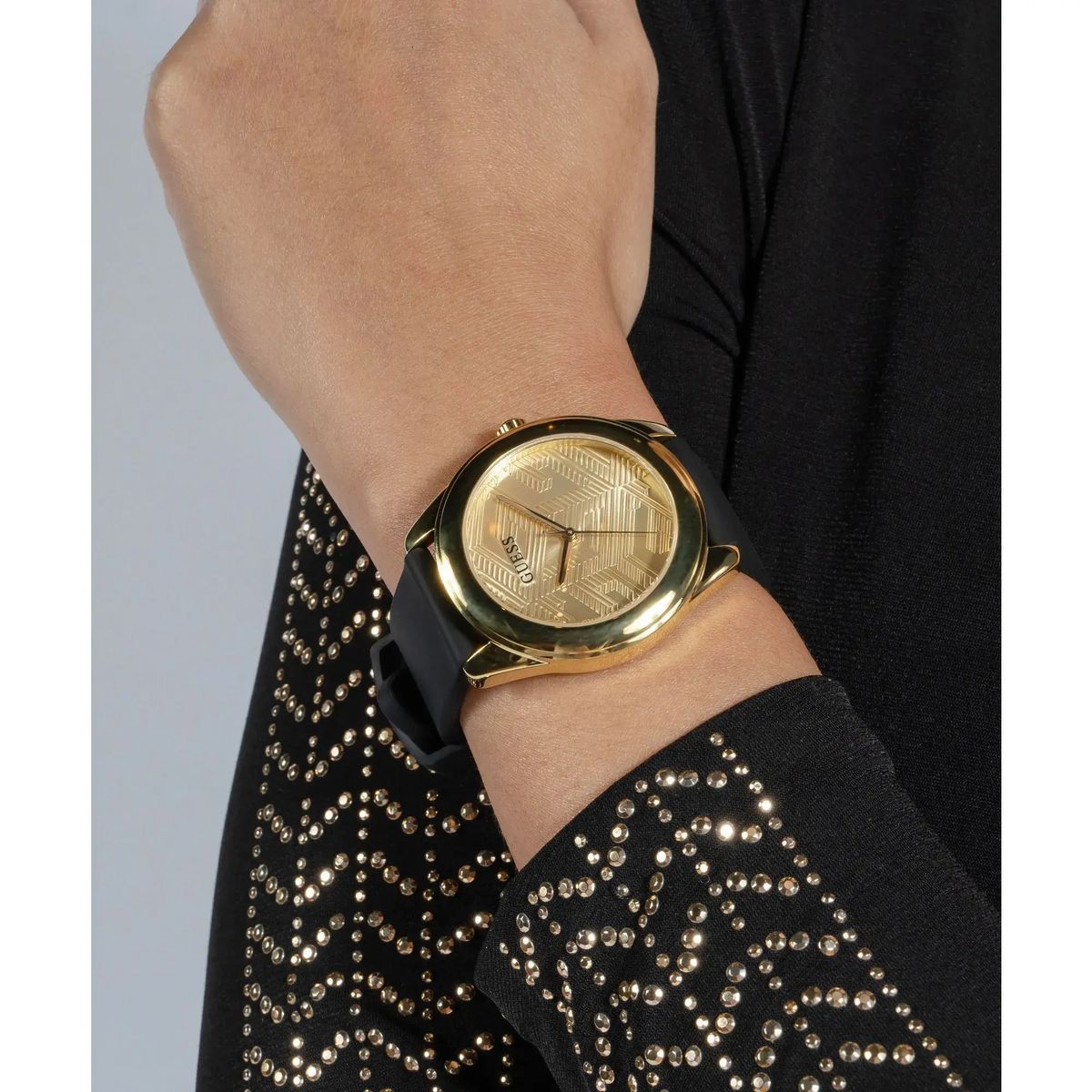 Cubed Goldfarbene und Schwarze Uhr
