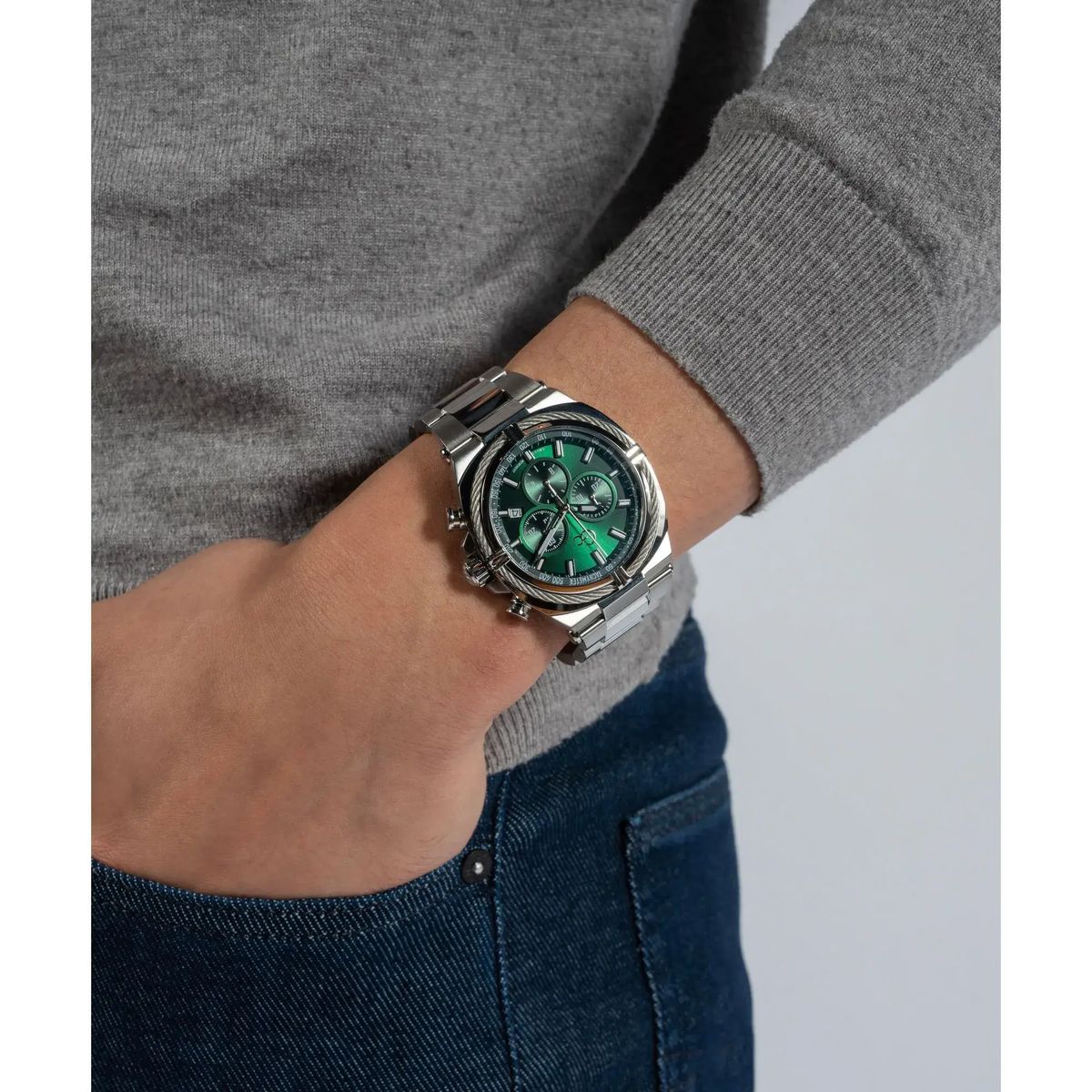 Chronograph Uhr mit Edelstahlband