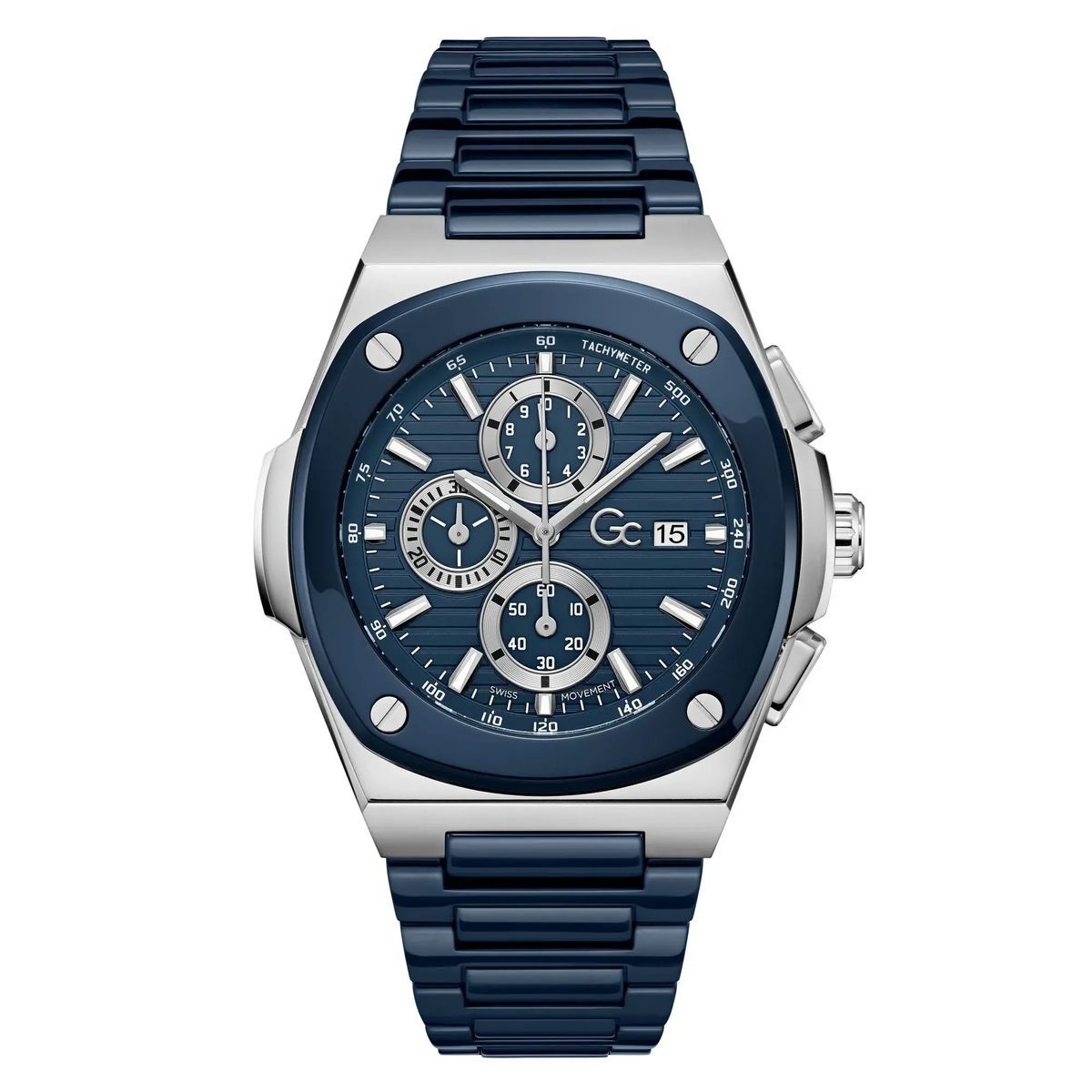 Herren-Chronographenuhr mit Stahlarmband