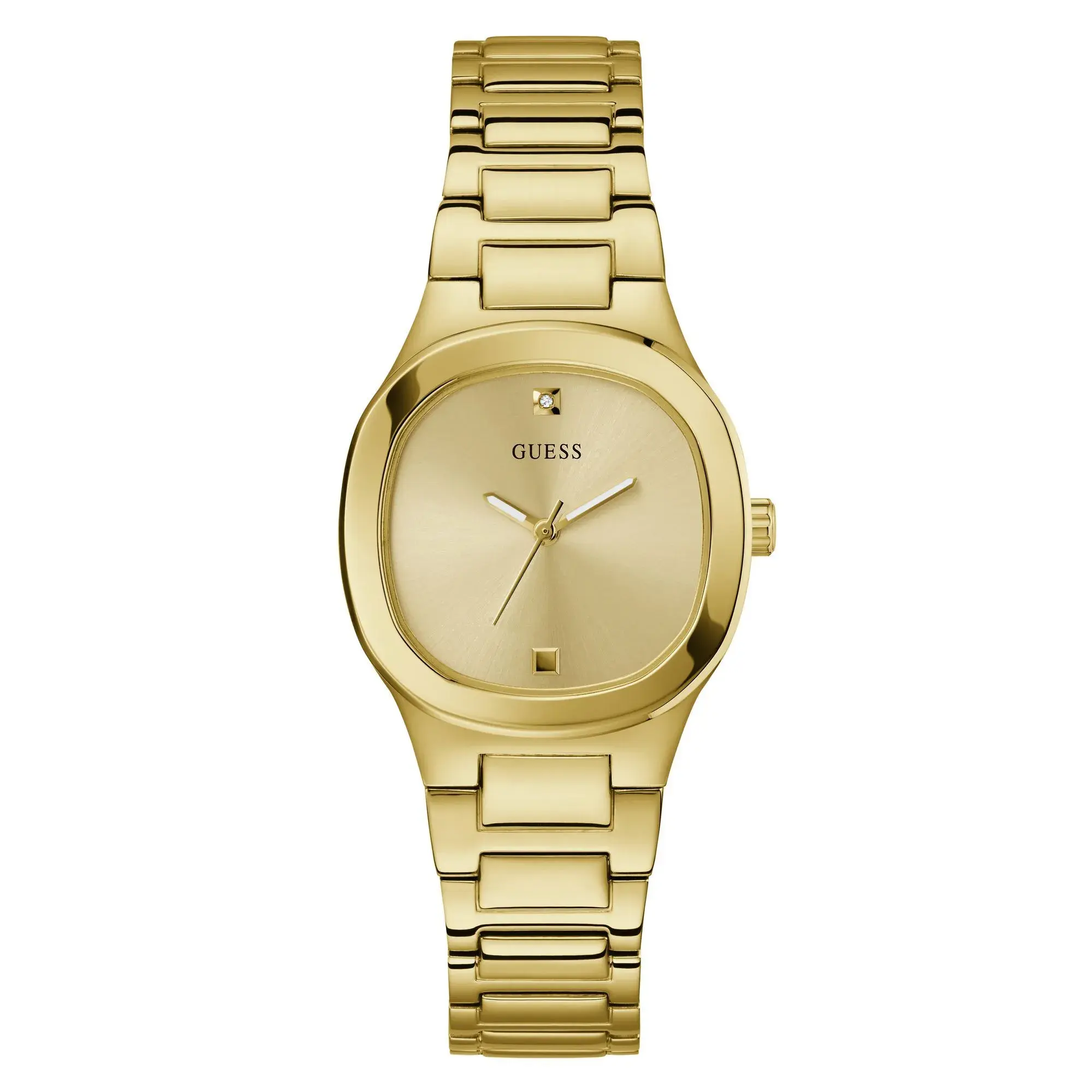 Minimalistische goldfarbene Analog-Uhr