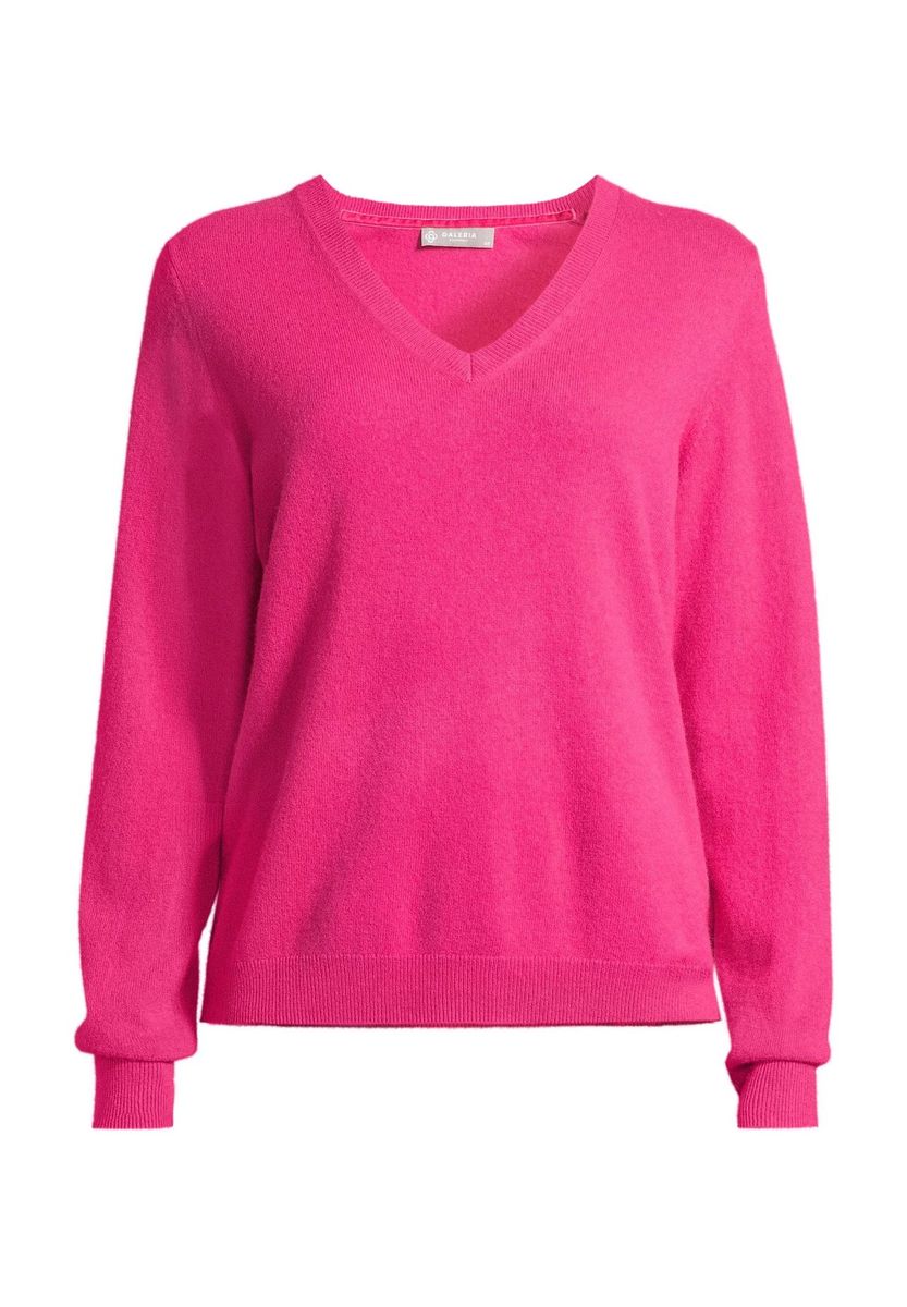 Klassischer Kaschmir V-Ausschnitt Pullover