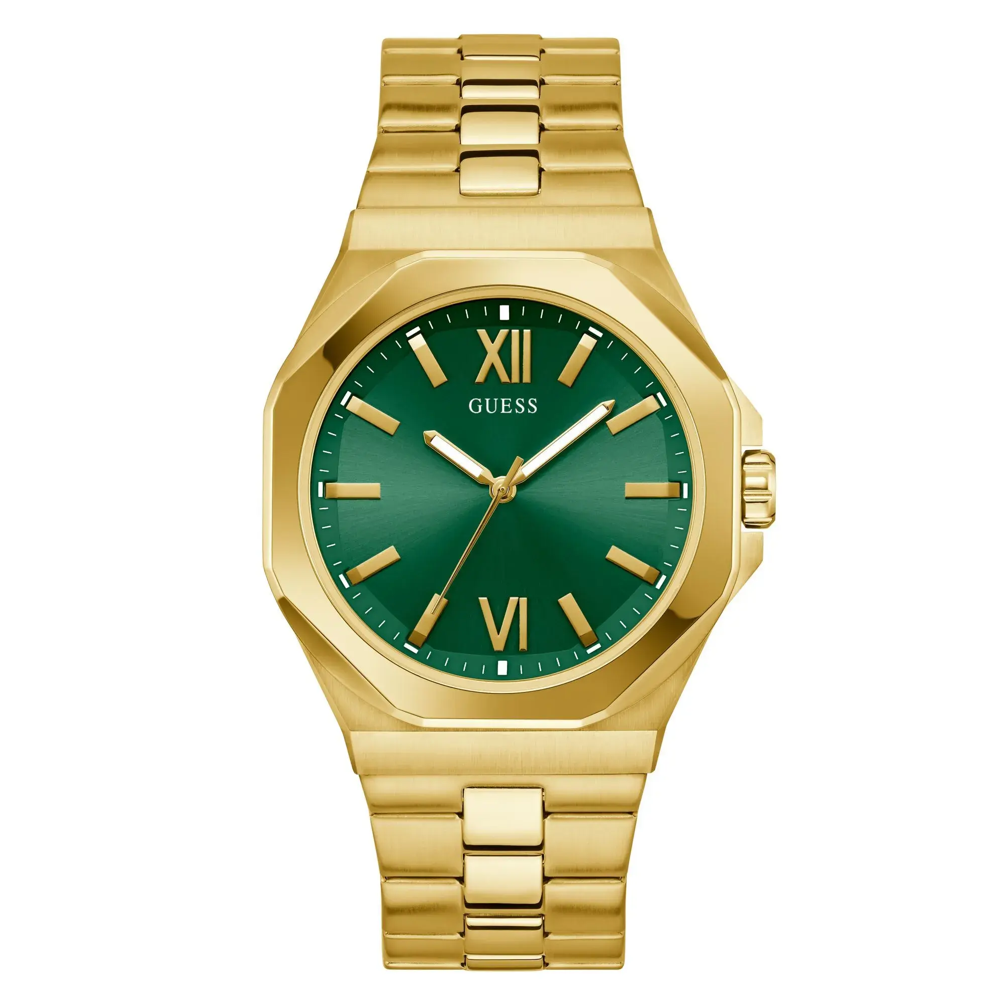 Unisex Goldfarbene Edelstahl Uhr