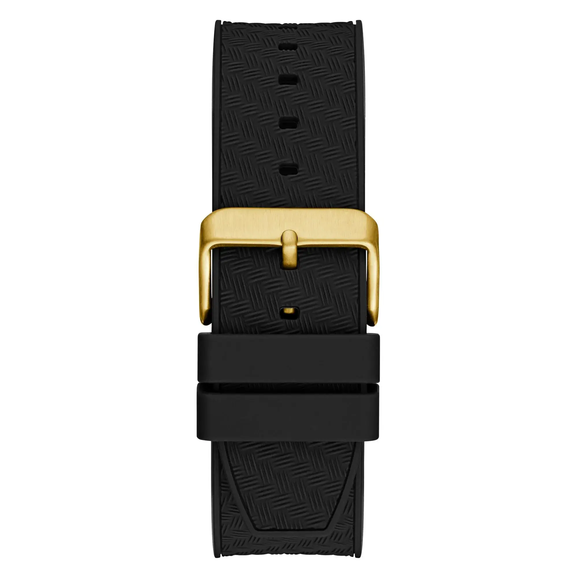 Goldfarbene schwarze Multifunktionsuhr