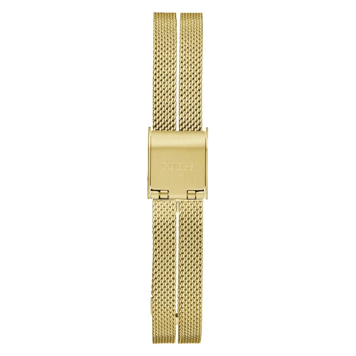 Elegante goldfarbene Mesh-Armbanduhr