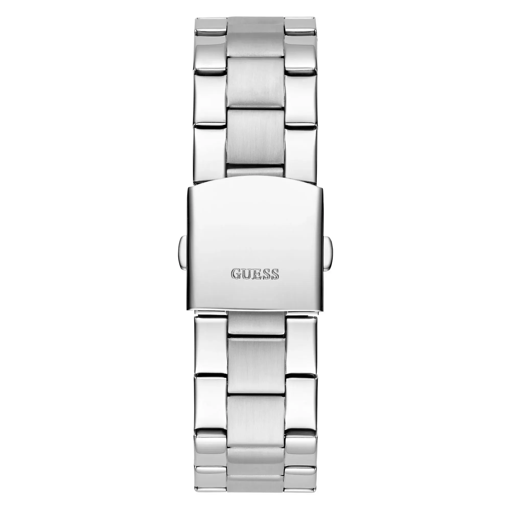 Silberne Analog Uhr aus Edelstahl