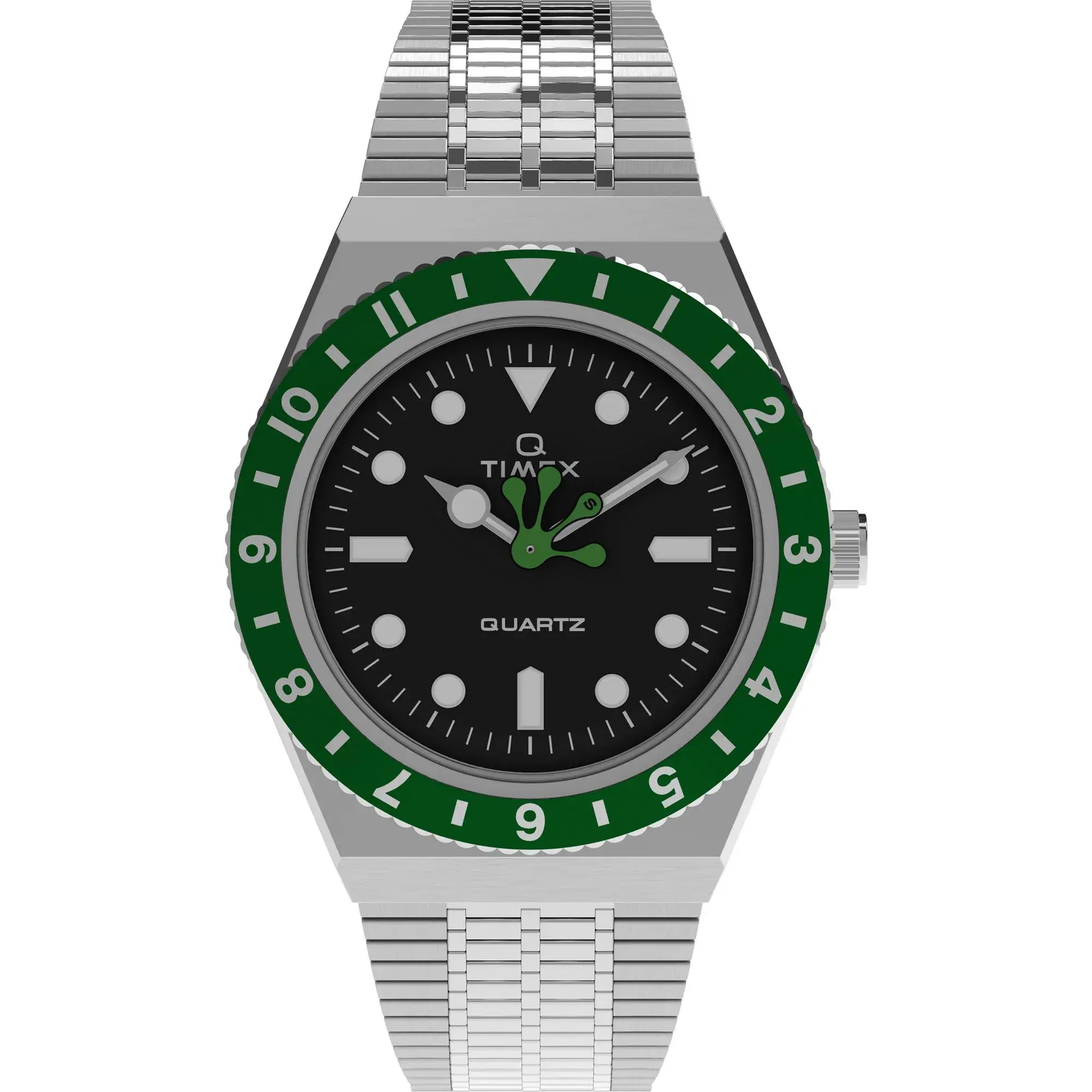 Silberne Edelstahl Quarz Uhr