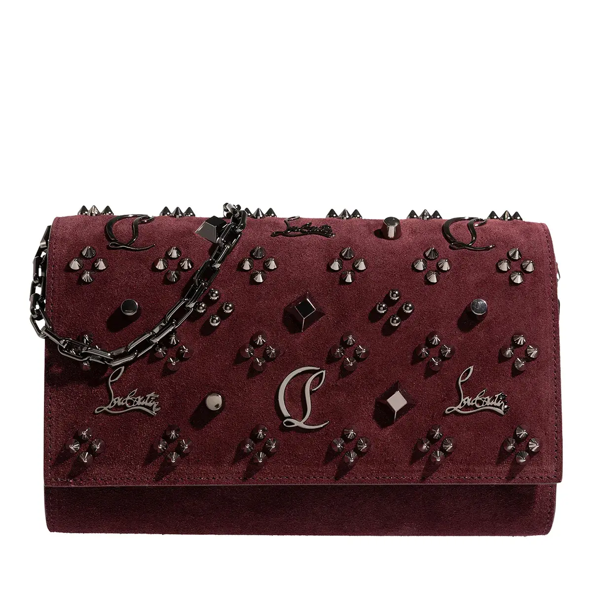 Elegante Wildleder Clutch mit Kettenriemen