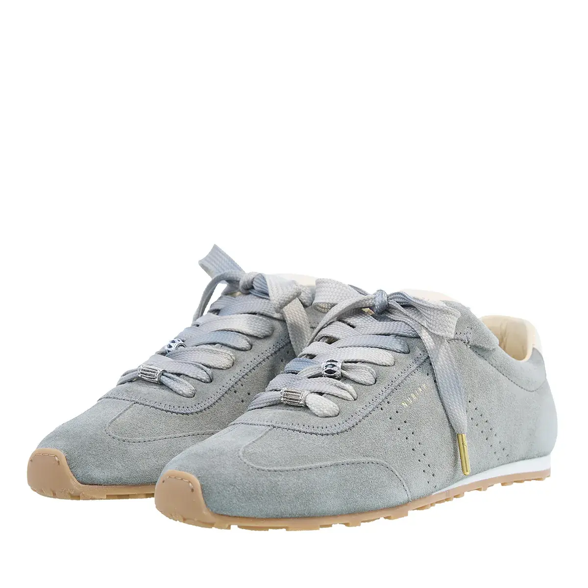 Wildleder-Turnschuhe mit niedrigem Profil