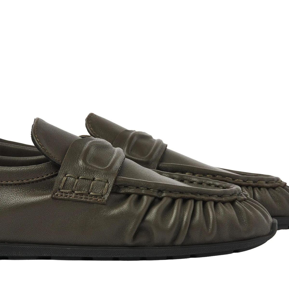 Geraffter Leder Loafer