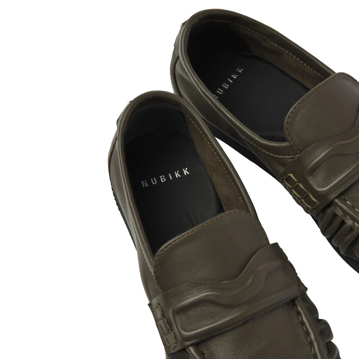 Geraffter Leder Loafer