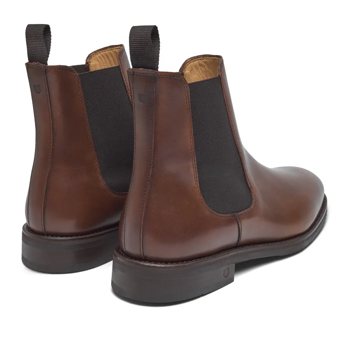 Klassische braune Chelsea-Stiefel aus Leder