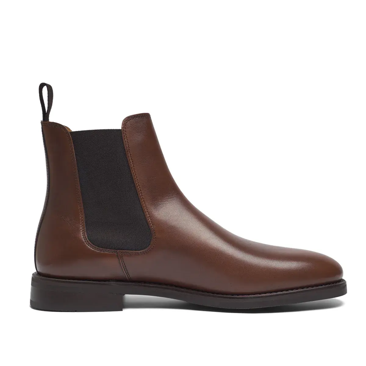 Klassische braune Chelsea-Stiefel aus Leder