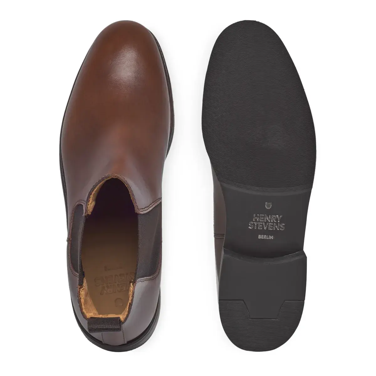 Klassische braune Chelsea-Stiefel aus Leder