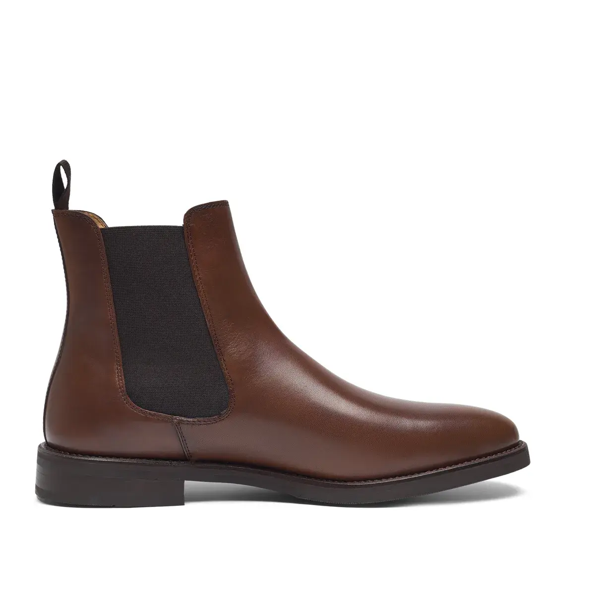 Braune Chelsea Boots aus Leder für Damen