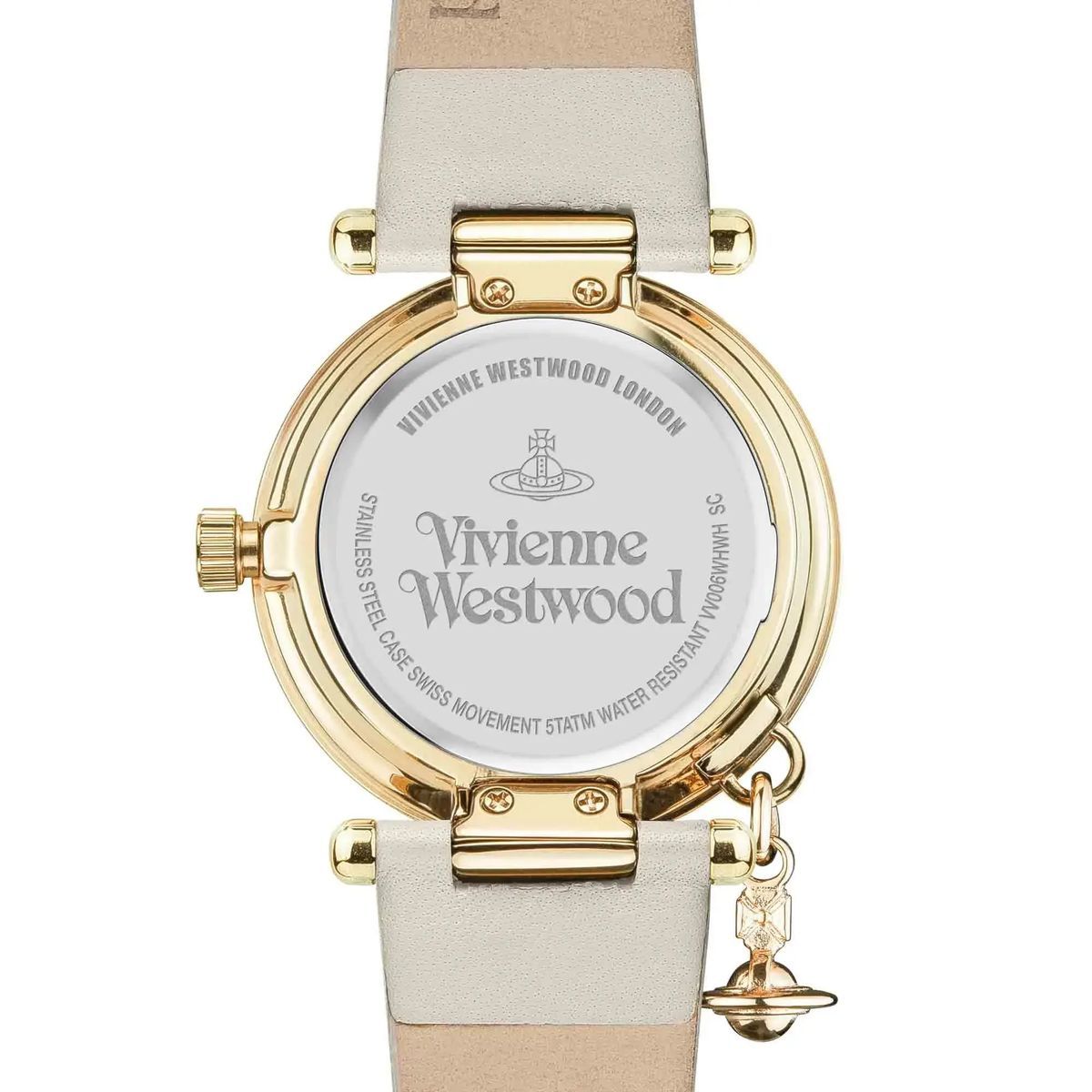 Elegante goldfarbene Orb Charm Uhr