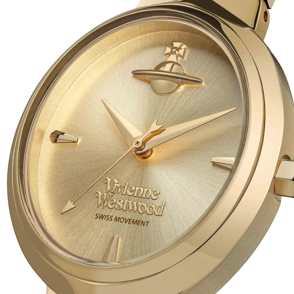 Elegante goldfarbene Damenuhr