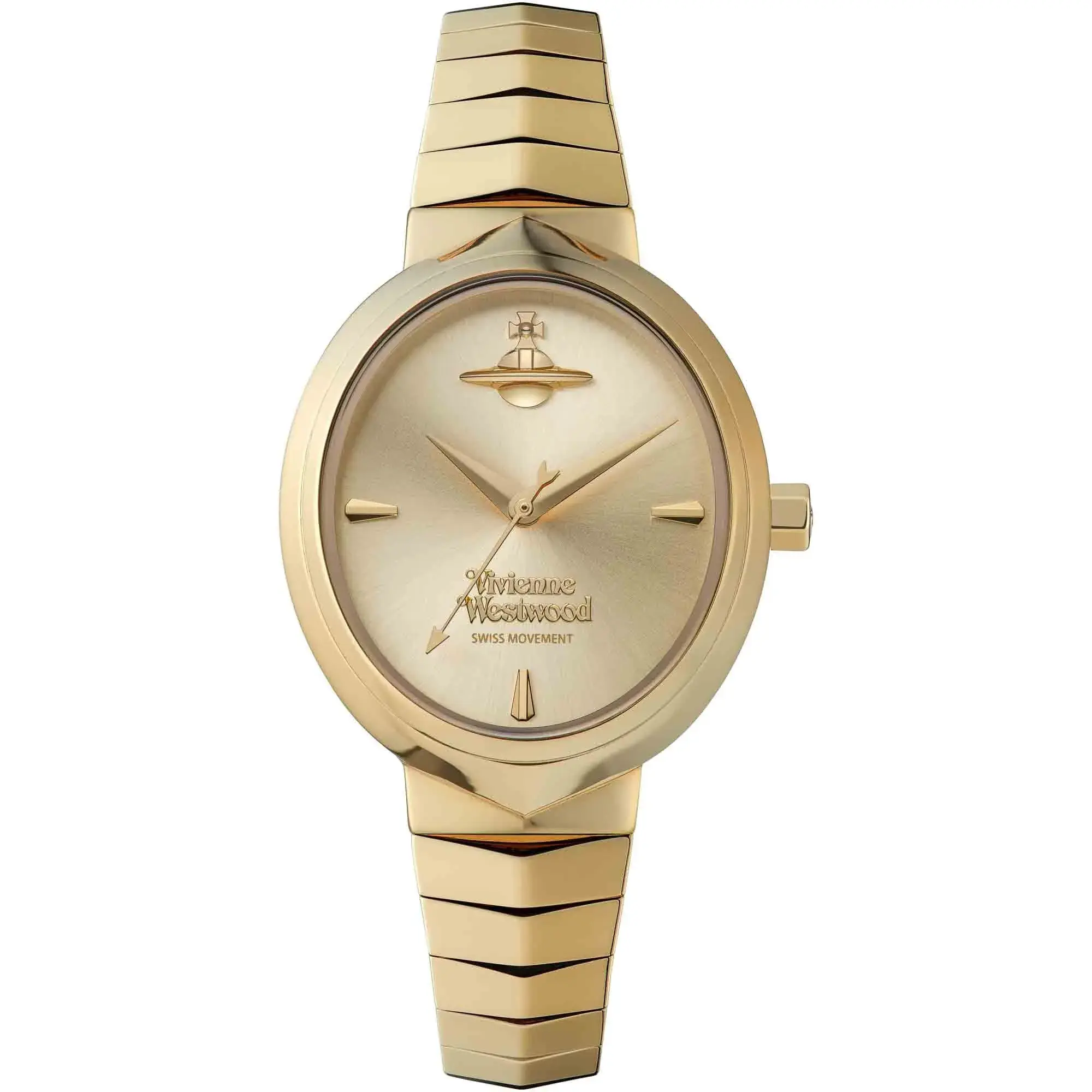 Elegante goldfarbene Damenuhr
