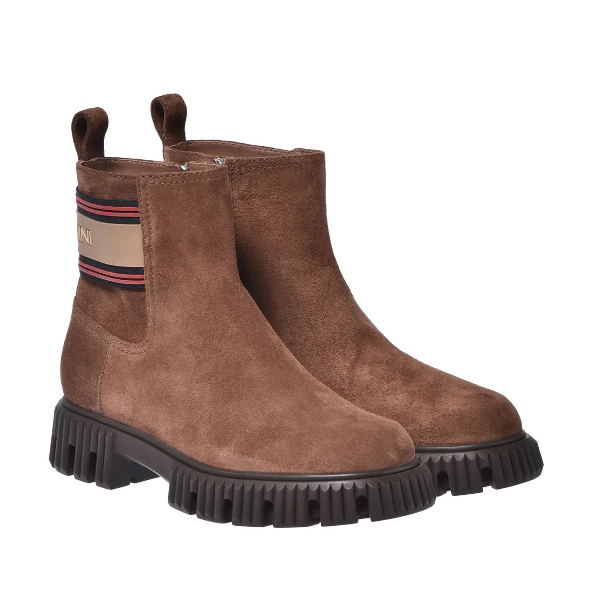 Stiefeletten aus Wildleder mit Logo-Detail