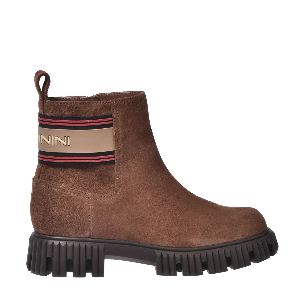Stiefeletten aus Wildleder mit Logo-Detail