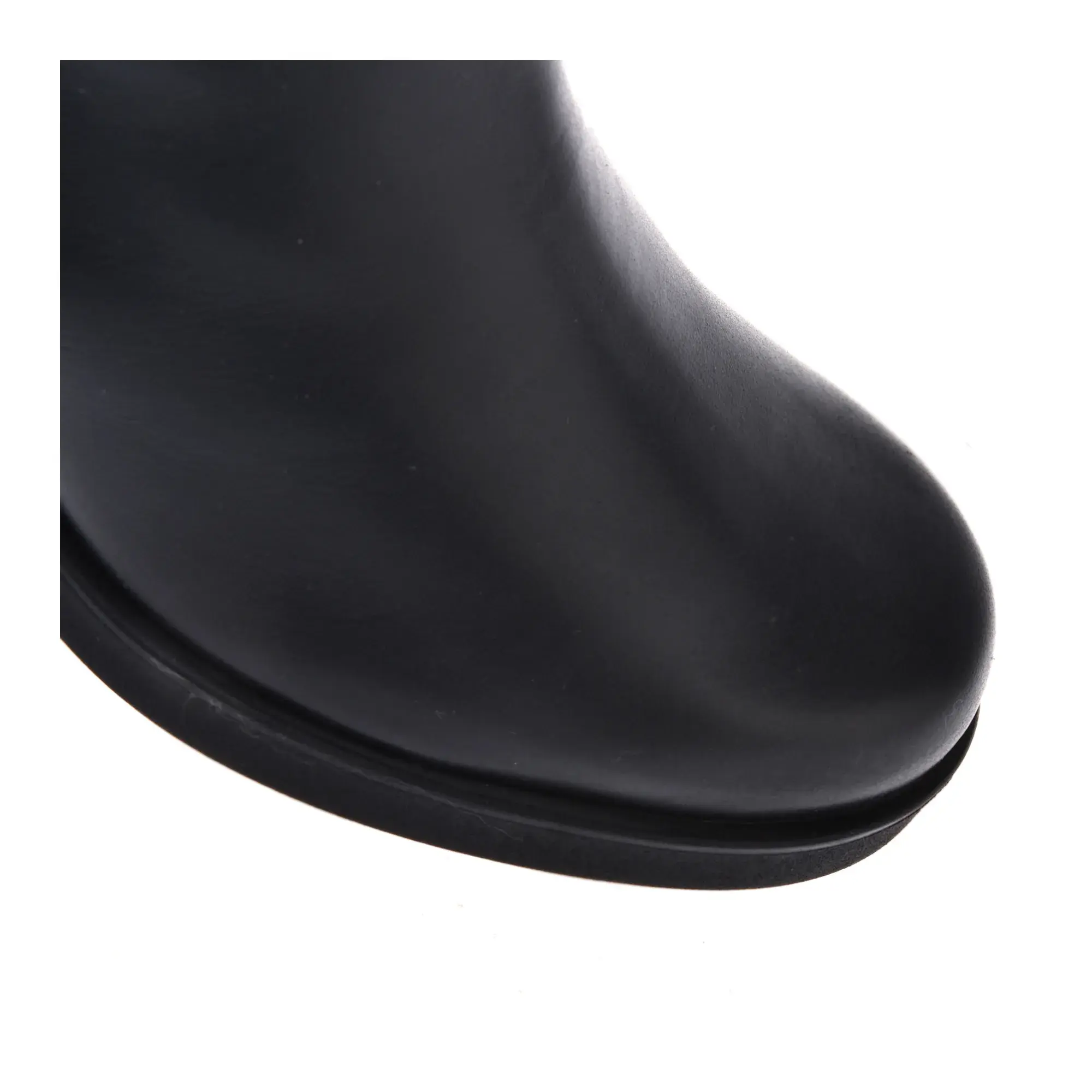 Leder-Stiefeletten mit Blockabsatz
