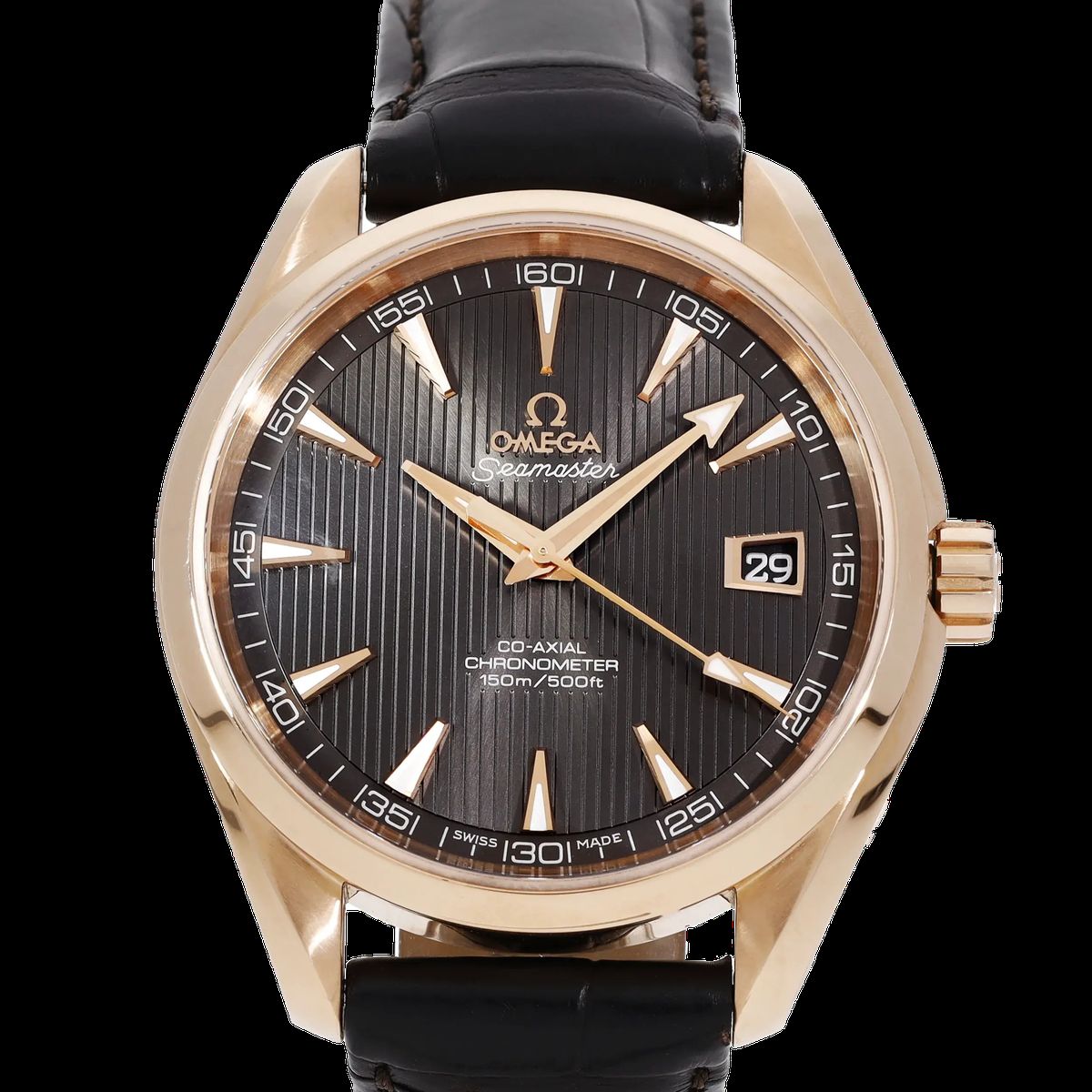 Elegante Seamaster Aqua Terra Rotgold Uhr
