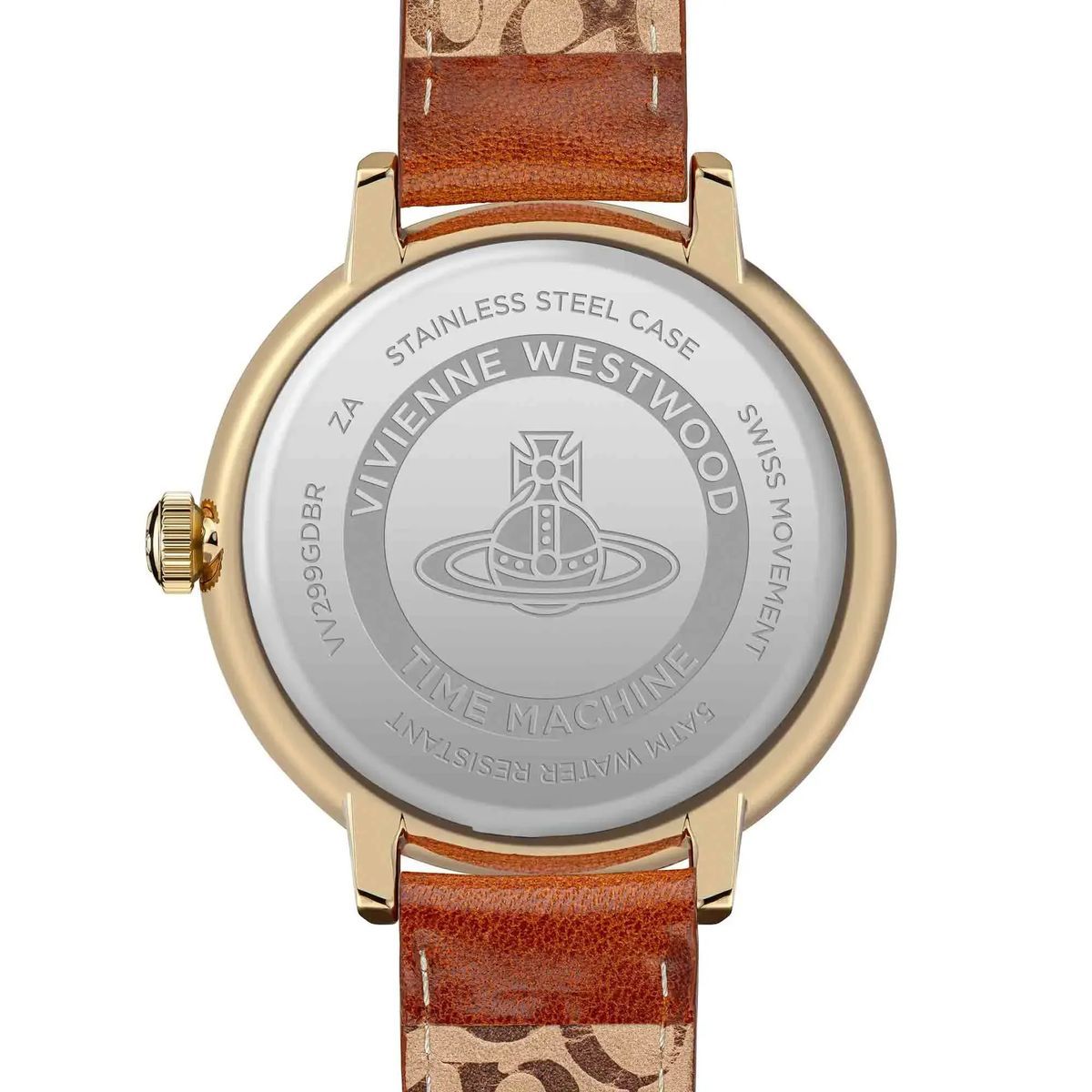 Cavendish Armbanduhr mit braunem Lederarmband