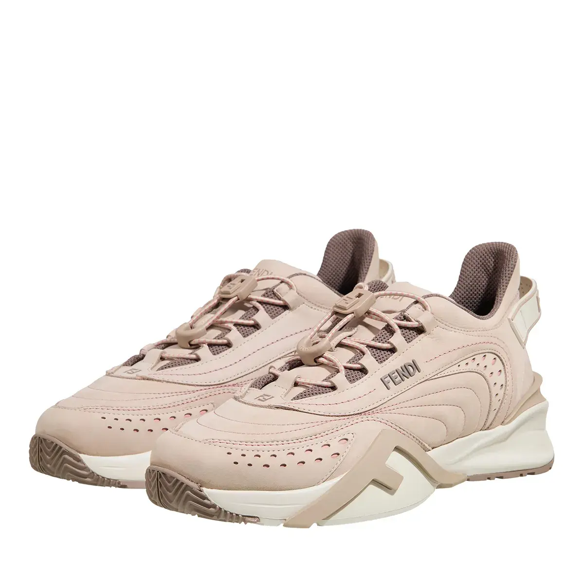 Beige Leder Flow Low-Top Sneaker