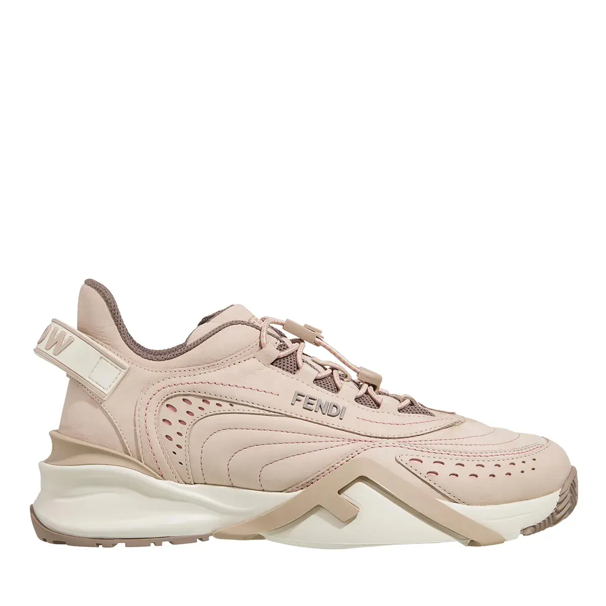 Beige Leder Flow Low-Top Sneaker