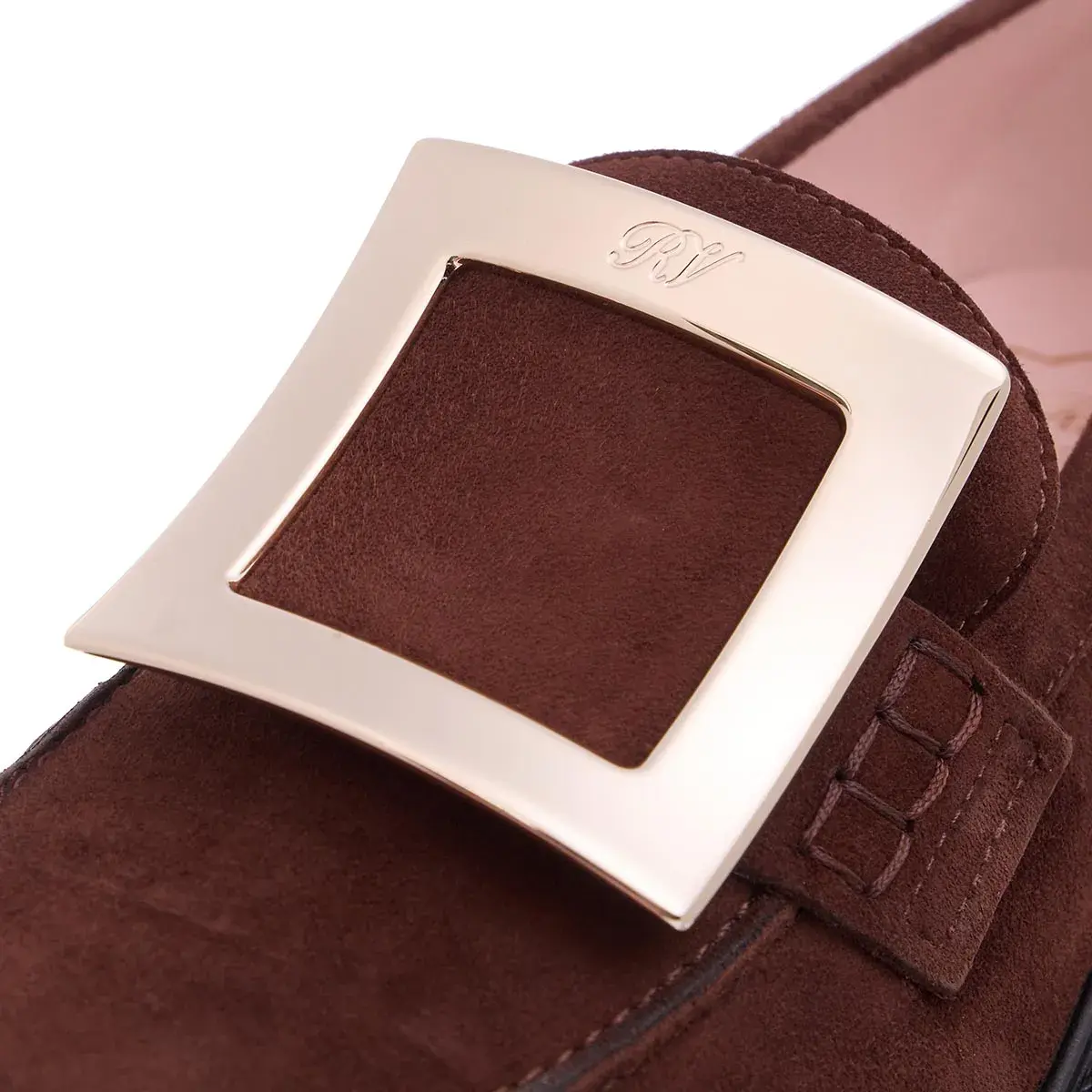 Wildleder Loafer mit Metallschnalle