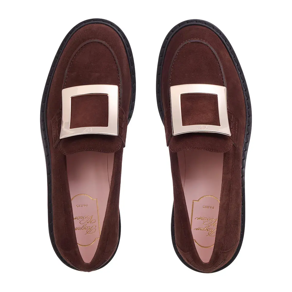 Wildleder Loafer mit Metallschnalle