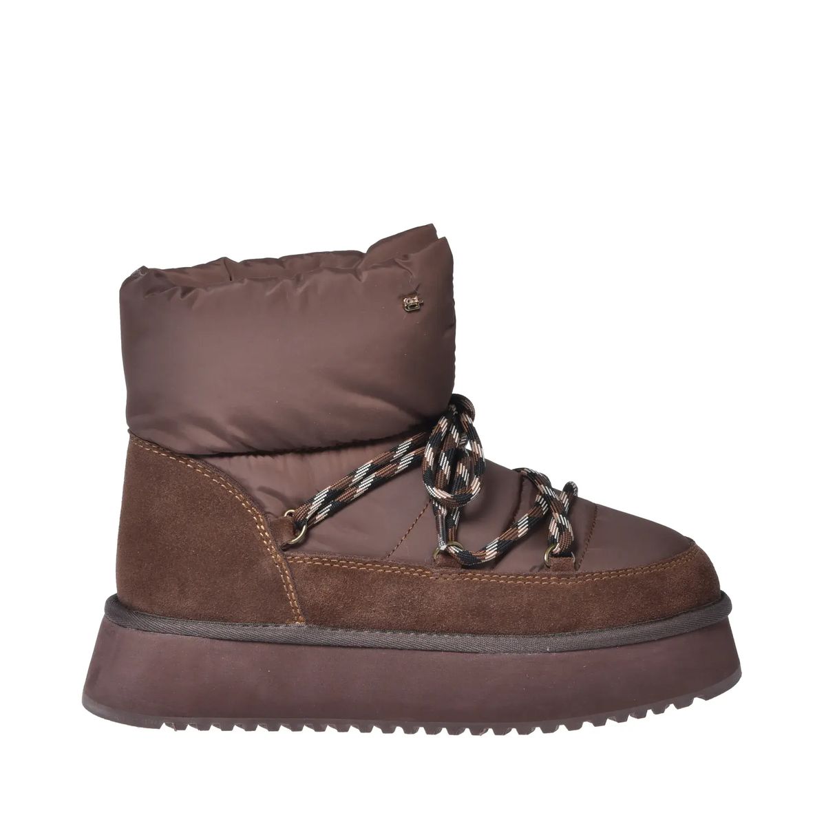 Gepolsterte Stiefeletten mit Wildlederakzent