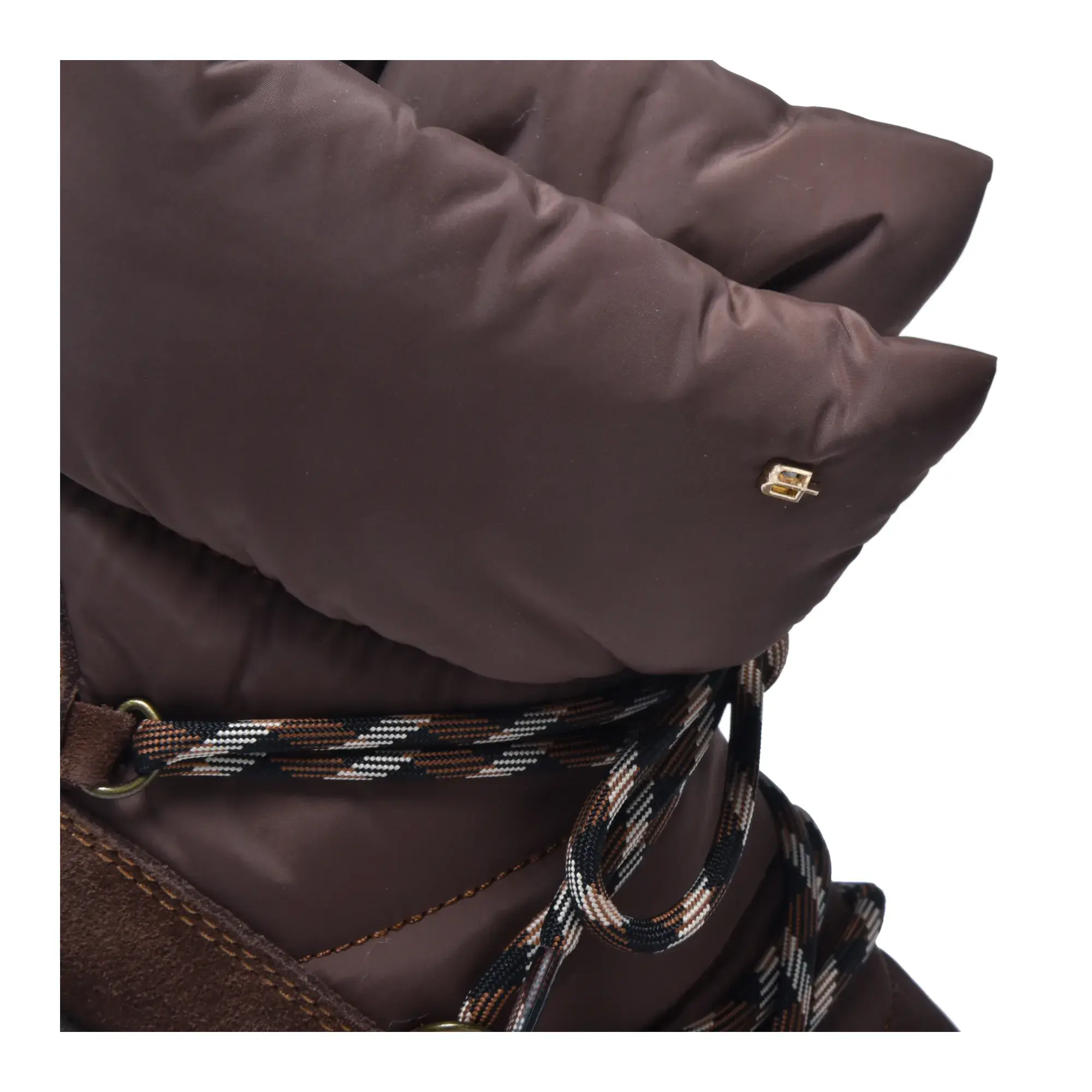 Gepolsterte Stiefeletten mit Wildlederakzent