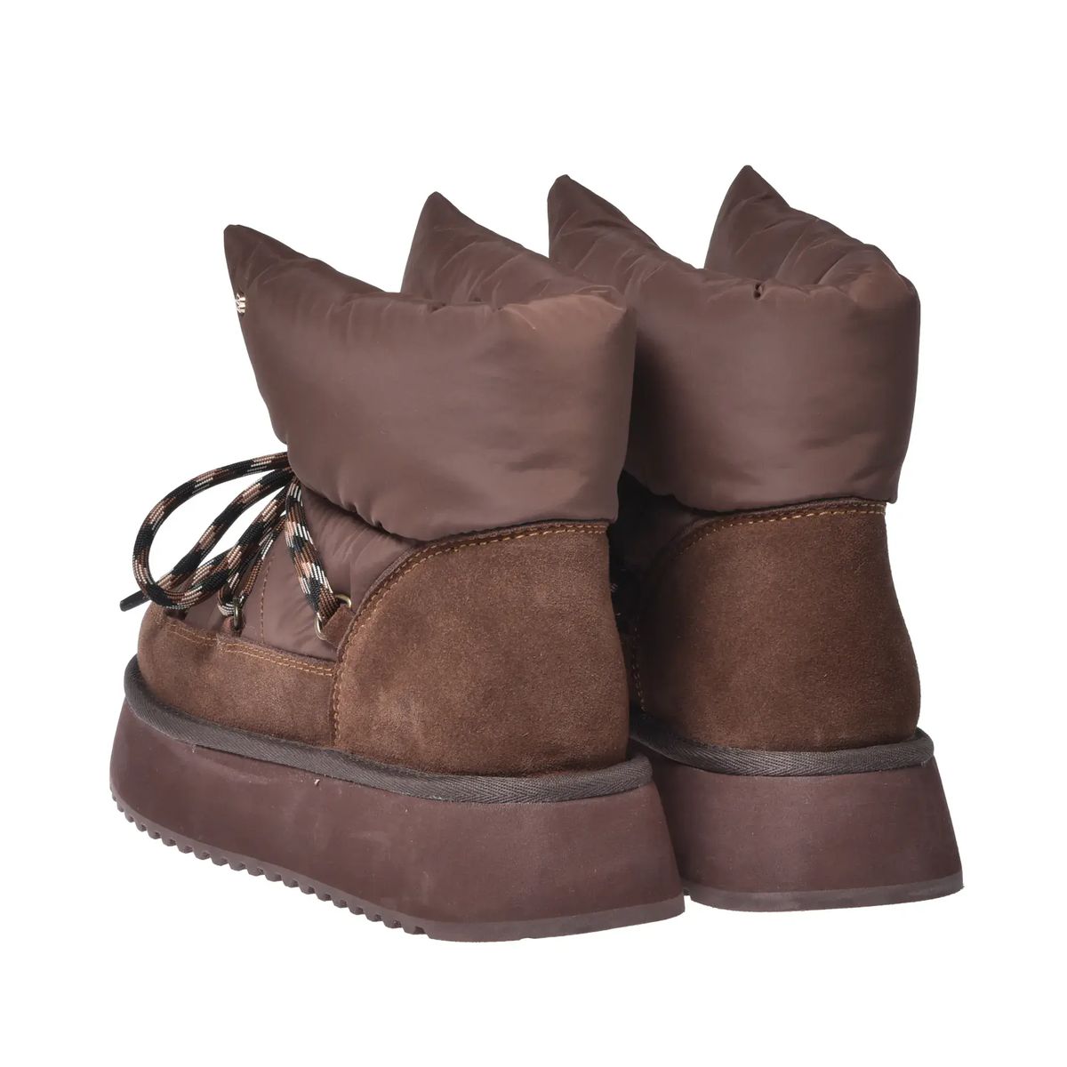 Gepolsterte Stiefeletten mit Wildlederakzent
