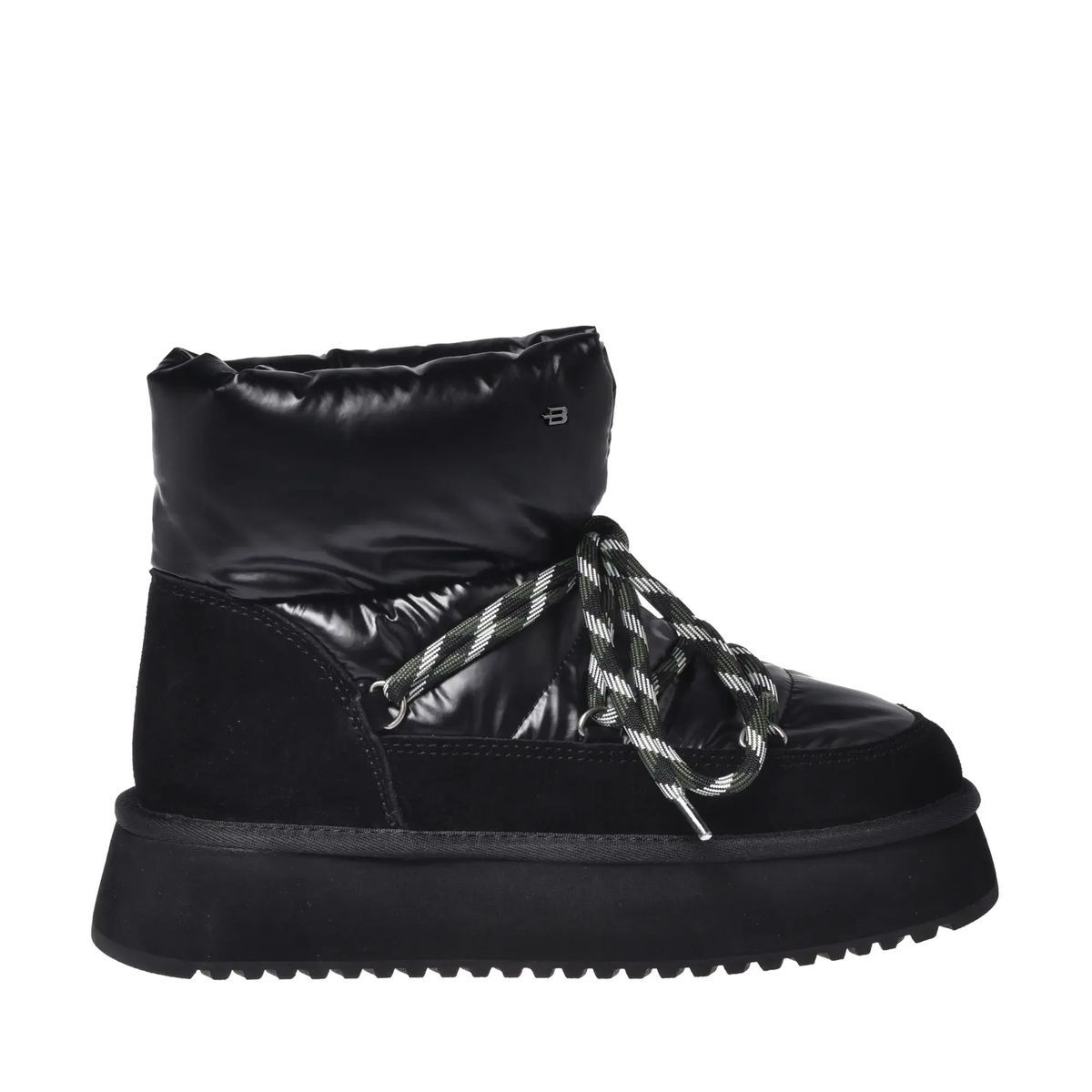 Schwarze gefütterte Winterstiefeletten